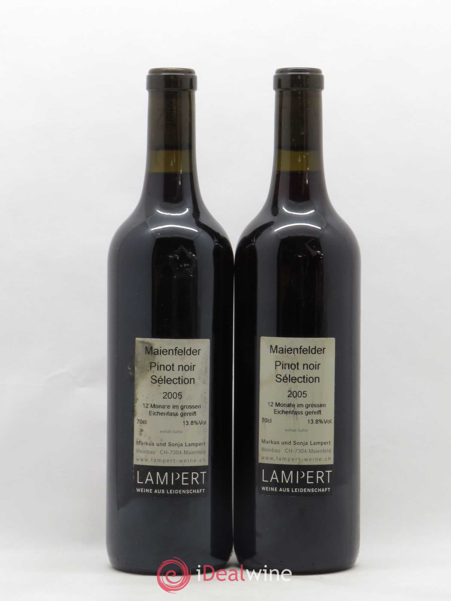 Vins Etrangers Suisse Maienfelder Pinot Noir Selection Lampert (sans prix de réserve) 2005 - Posten von 2 Flaschen - 1