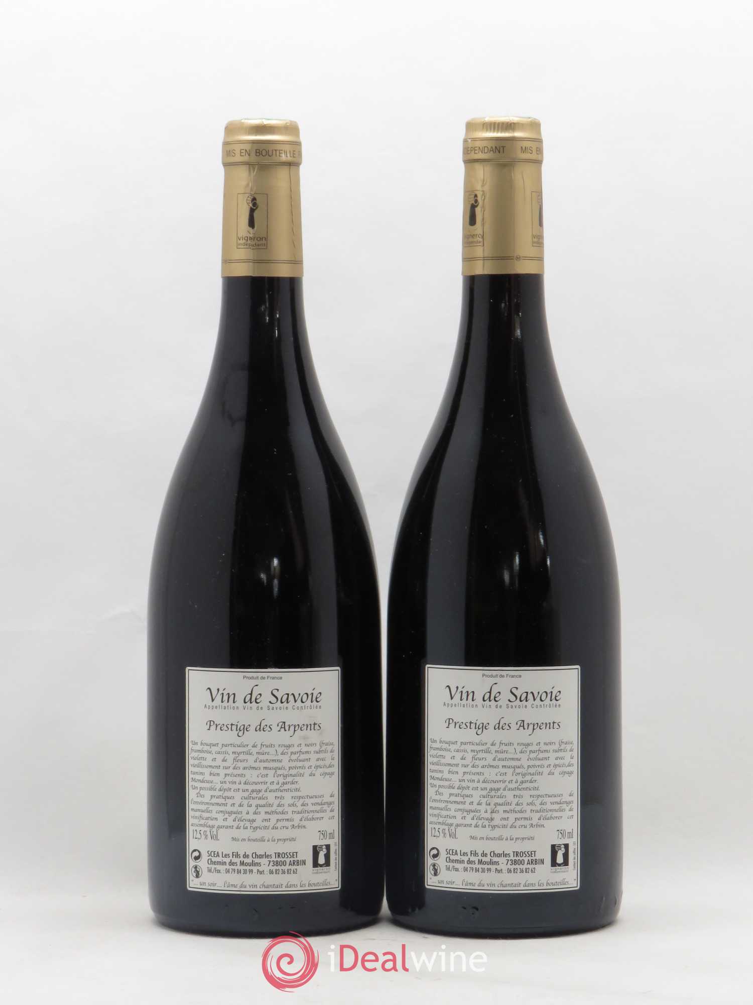 Vin de Savoie Arbin L'Expression d'un Terroir Les fils de Charles Trosset 2009 - Posten von 2 Flaschen - 1