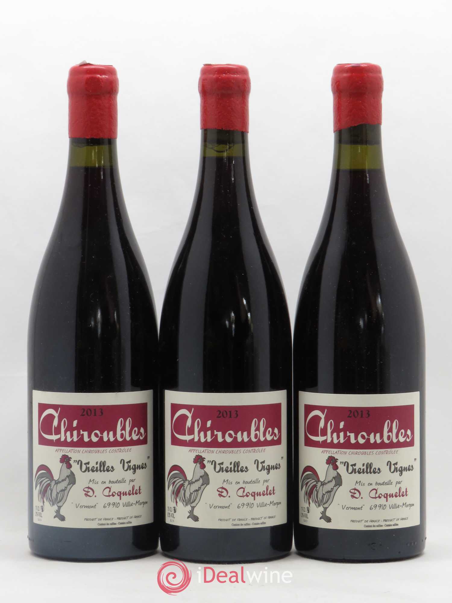 Chiroubles Vieilles Vignes Damien Coquelet 2013 - Lot de 3 bouteilles - 0