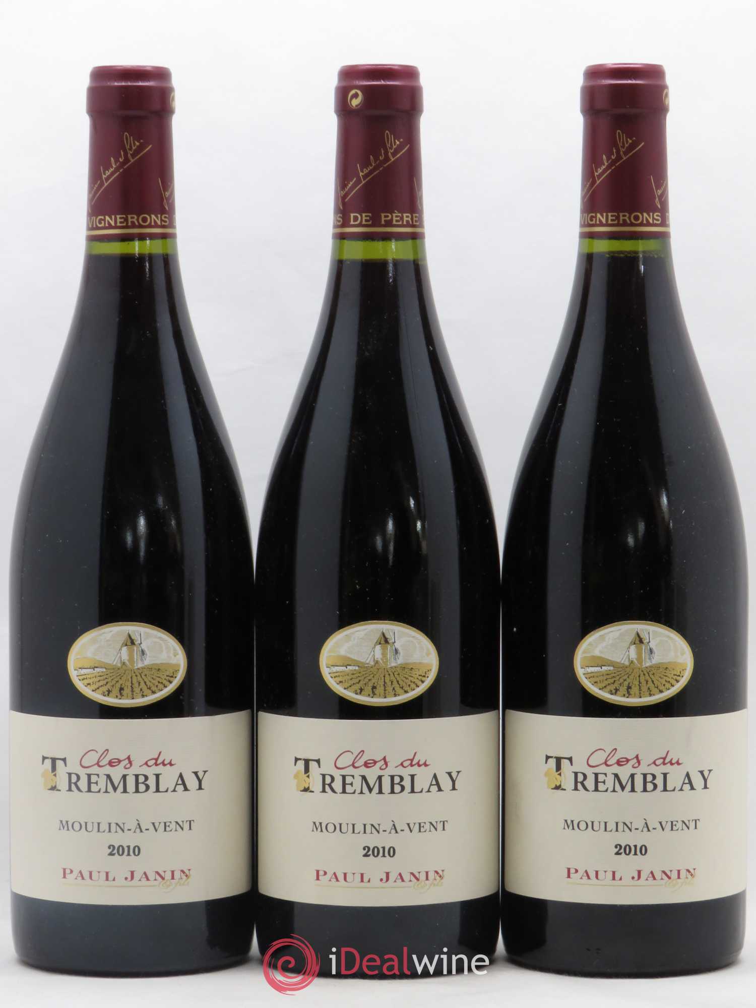 Moulin-à-Vent Clos du Tremblay Paul Janin 2010 - Posten von 3 Flaschen - 0