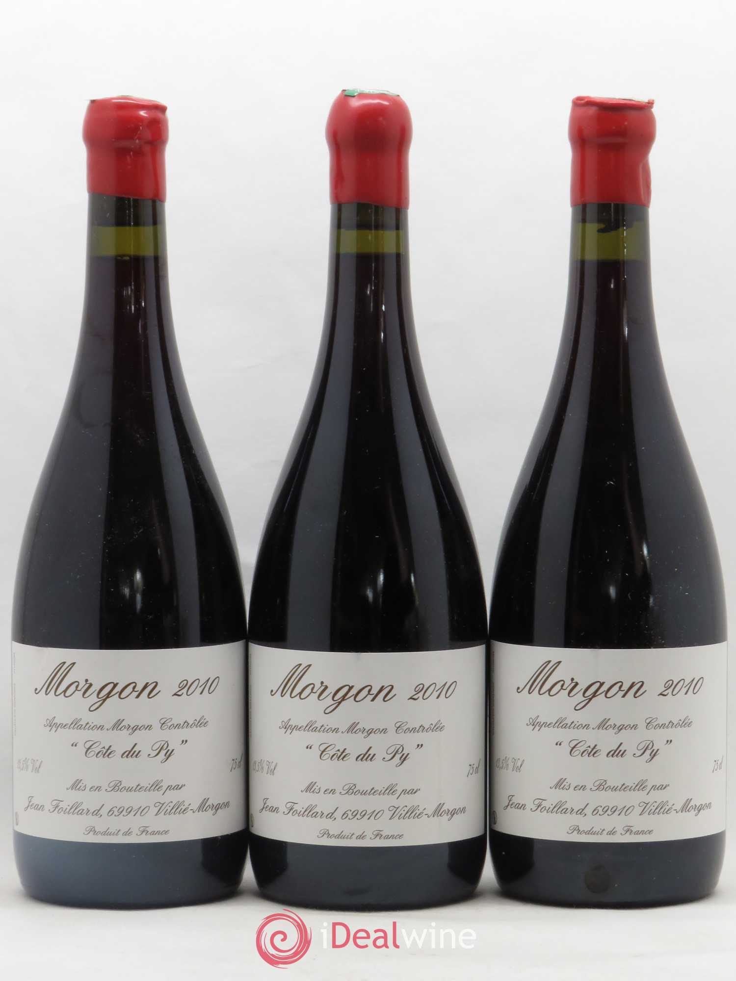 Morgon Côte du Py Jean Foillard 2010 - Lot de 3 bouteilles - 0