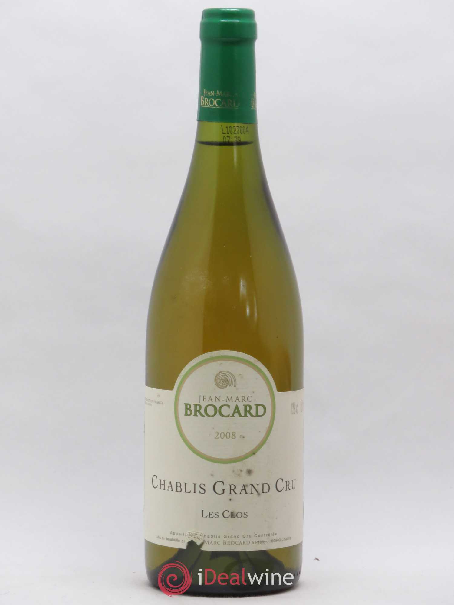 Chablis Grand Cru Les Clos Brocard 2008 - Posten von 1 Flasche - 0