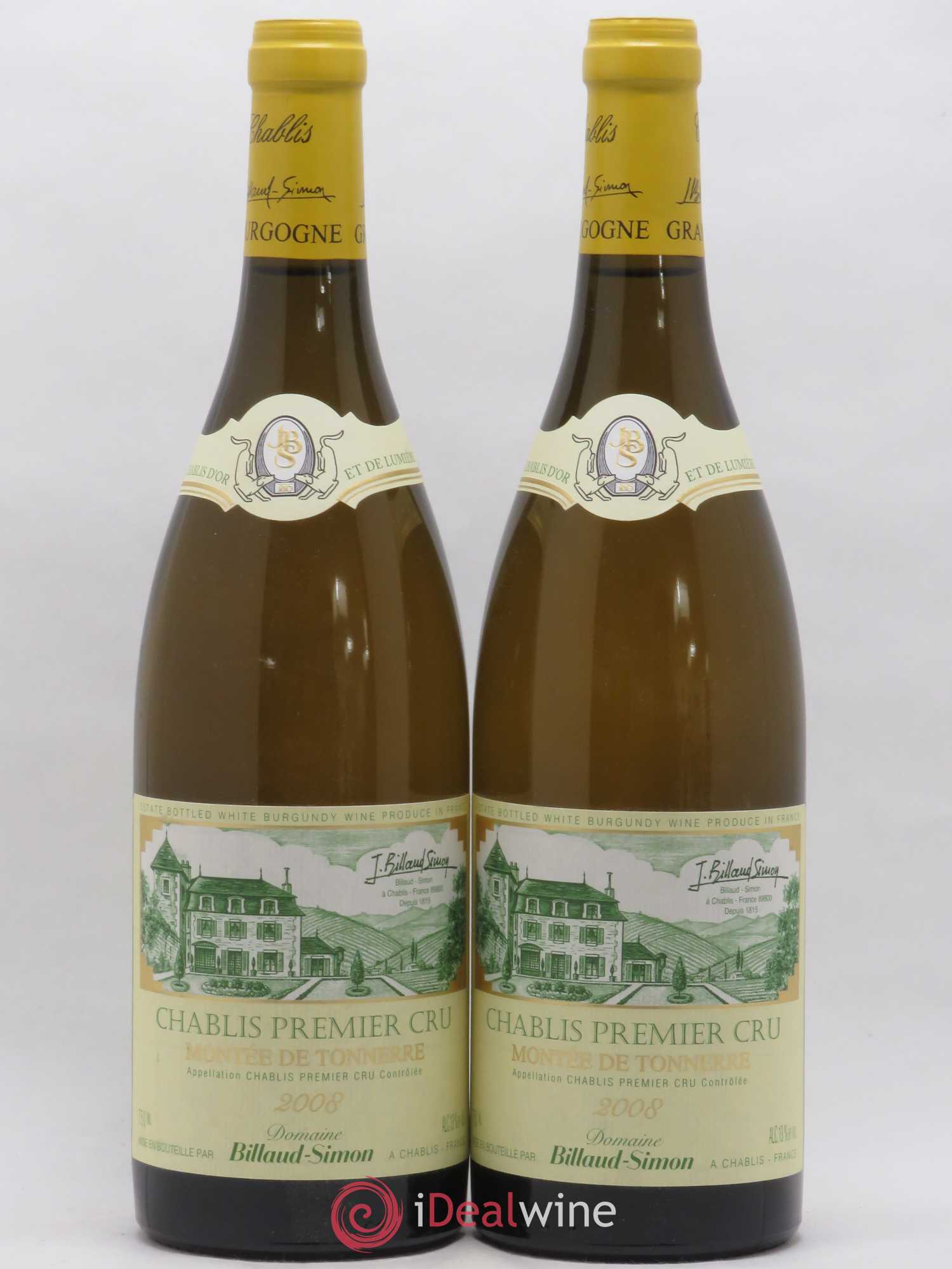 Chablis 1er Cru Montée de Tonnerre Billaud-Simon (Domaine) 2008 - Posten von 2 Flaschen - 0
