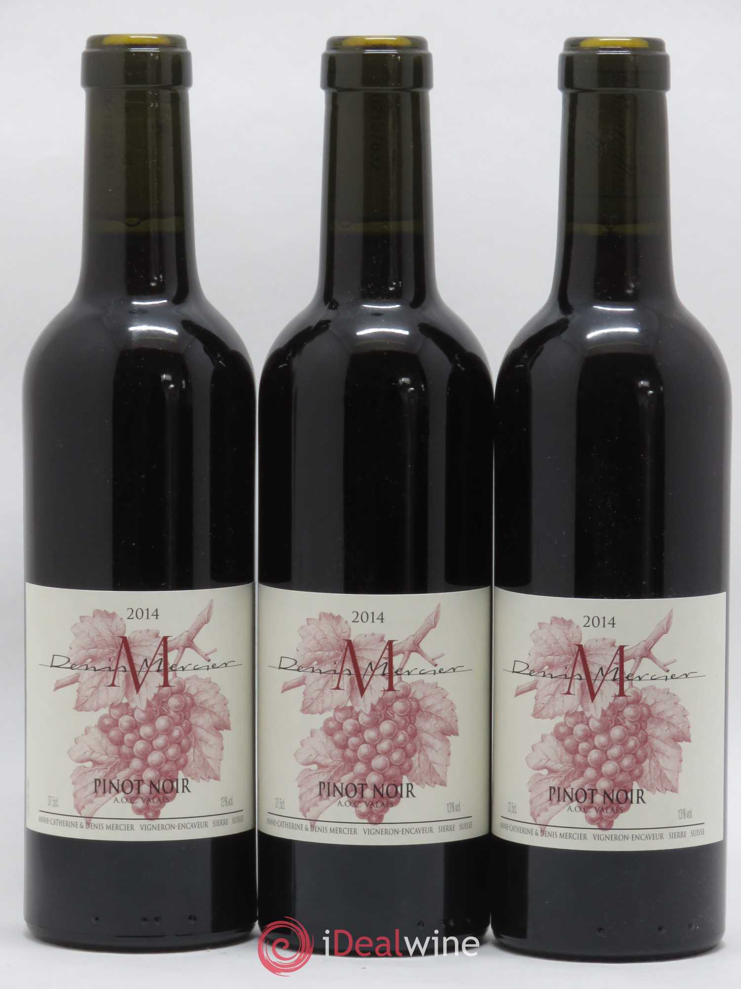 Valais Pinot Noir Denis Mercier 2014 - Posten von 3 Demi-Flaschen - 0