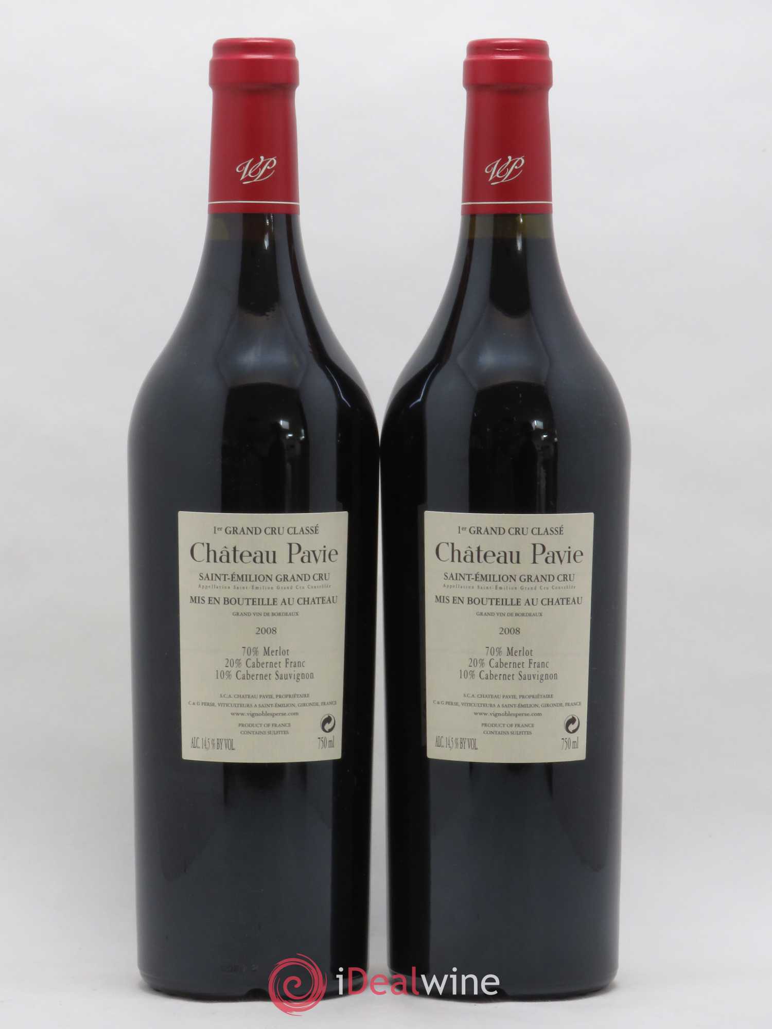 Château Pavie 1er Grand Cru Classé A 2008 - Lot de 2 bouteilles - 1