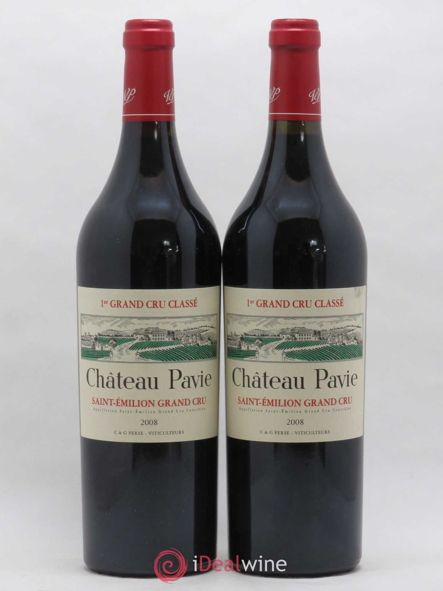 Château Pavie 1er Grand Cru Classé A 2008 - Lot de 2 bouteilles - 0