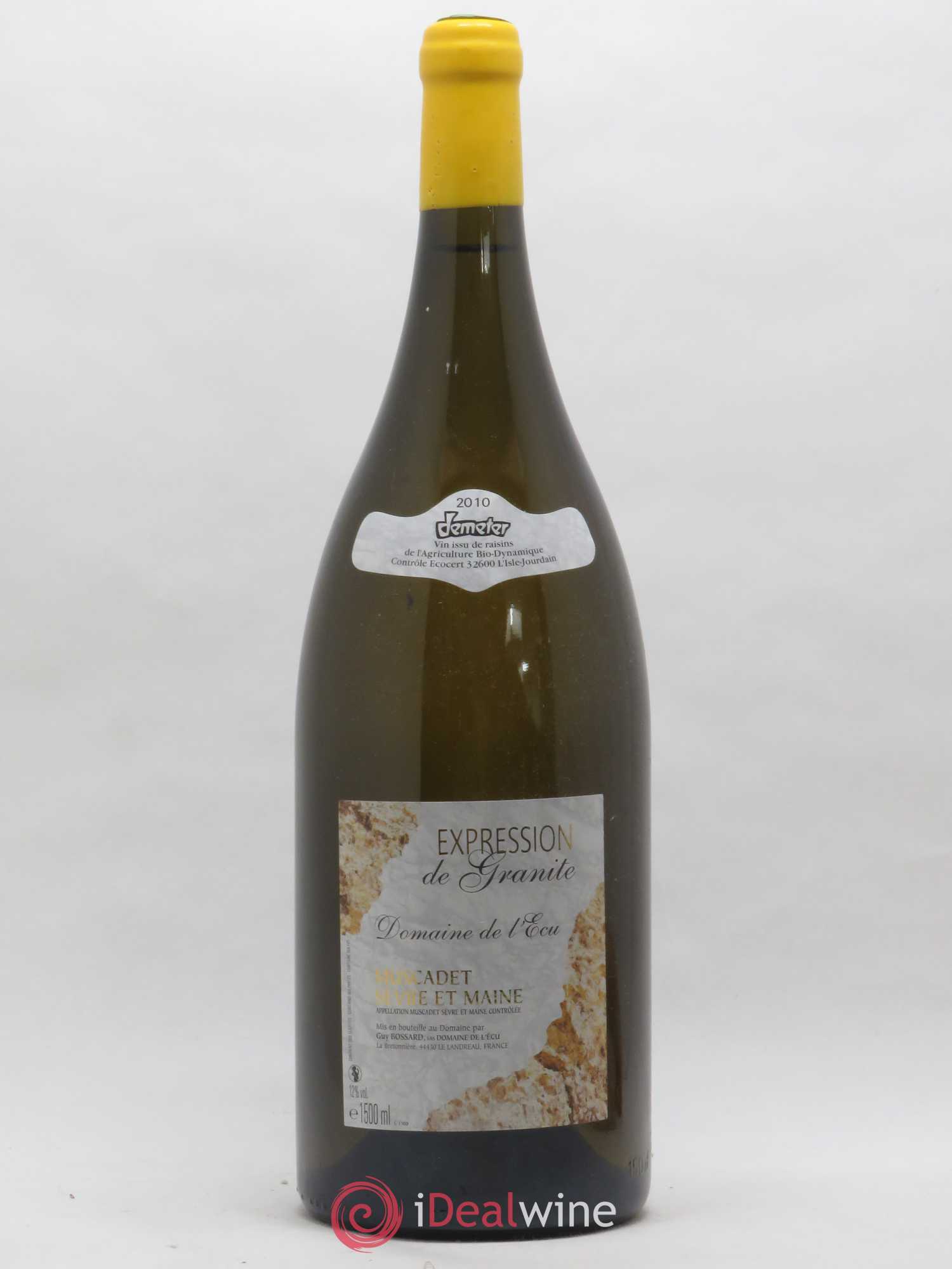 Vin de France (anciennement Muscadet-Sèvre-et-Maine) Expression de Granite Domaine de L'Ecu 2010 - Lot de 1 magnum - 0