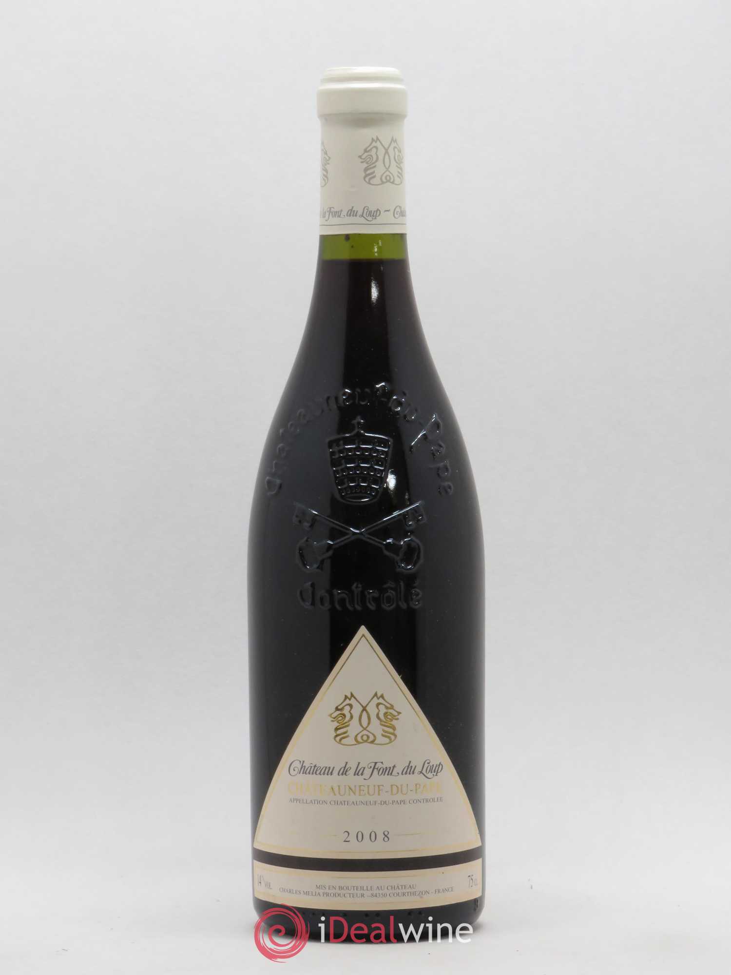 Châteauneuf-du-Pape Château de la Font du Loup Charles Melia 2008 - Posten von 1 Flasche - 0
