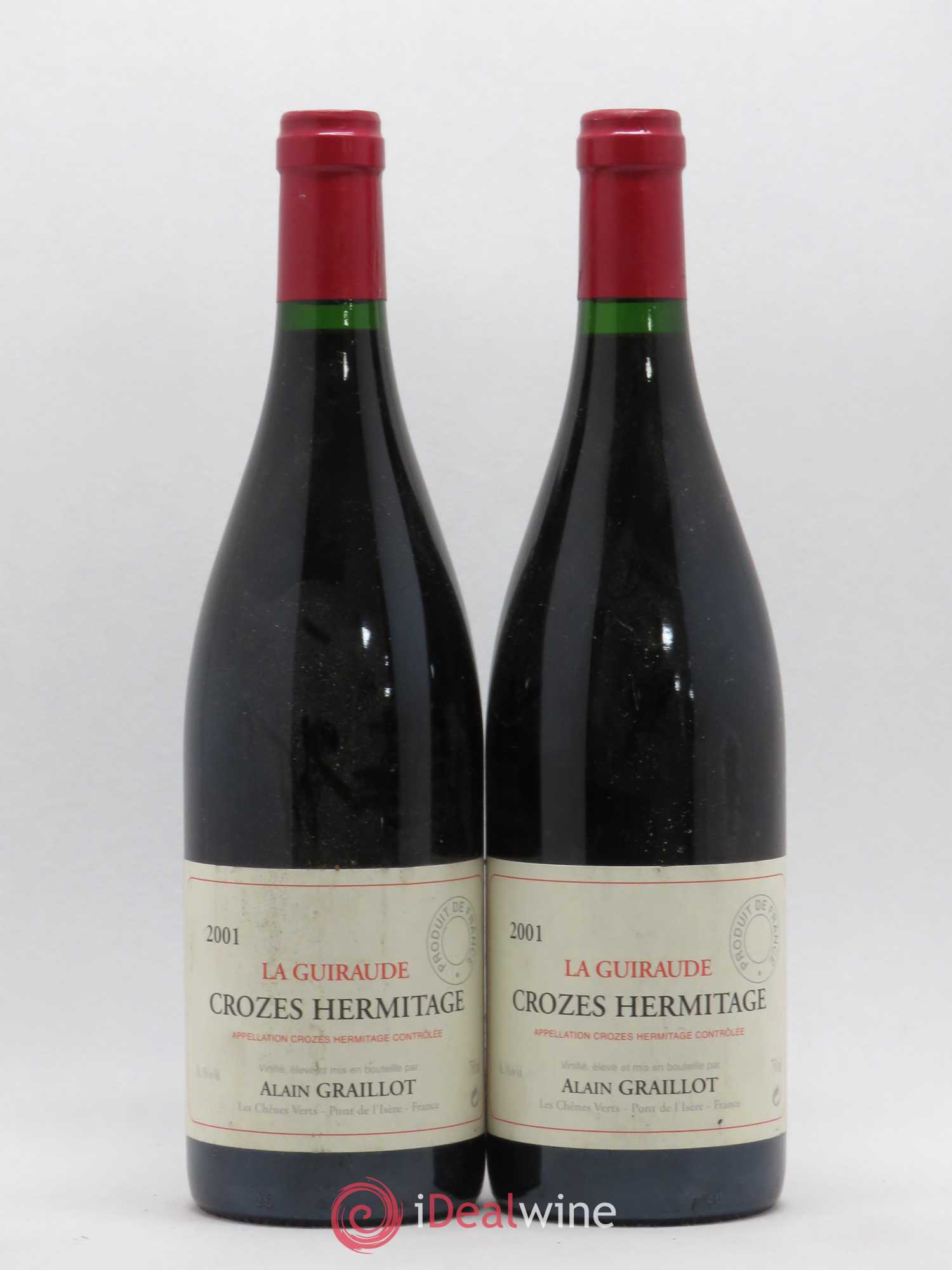 Crozes-Hermitage La Guiraude Domaine Graillot 2001 - Lot de 2 bouteilles - 0