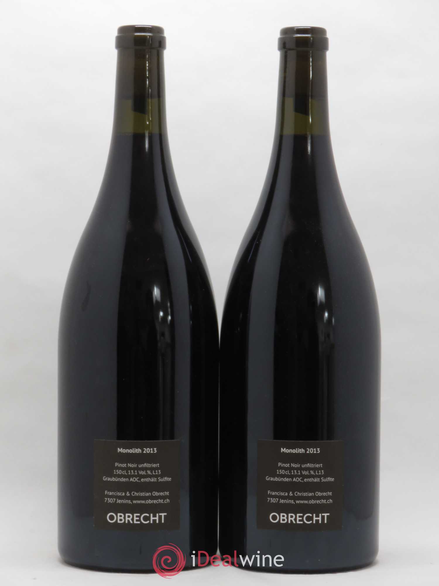Vins Etrangers Graubünden Pinot Noir Monolith Obrecht (sans prix de réserve) 2013 - Posten von 2 Magnum - 1