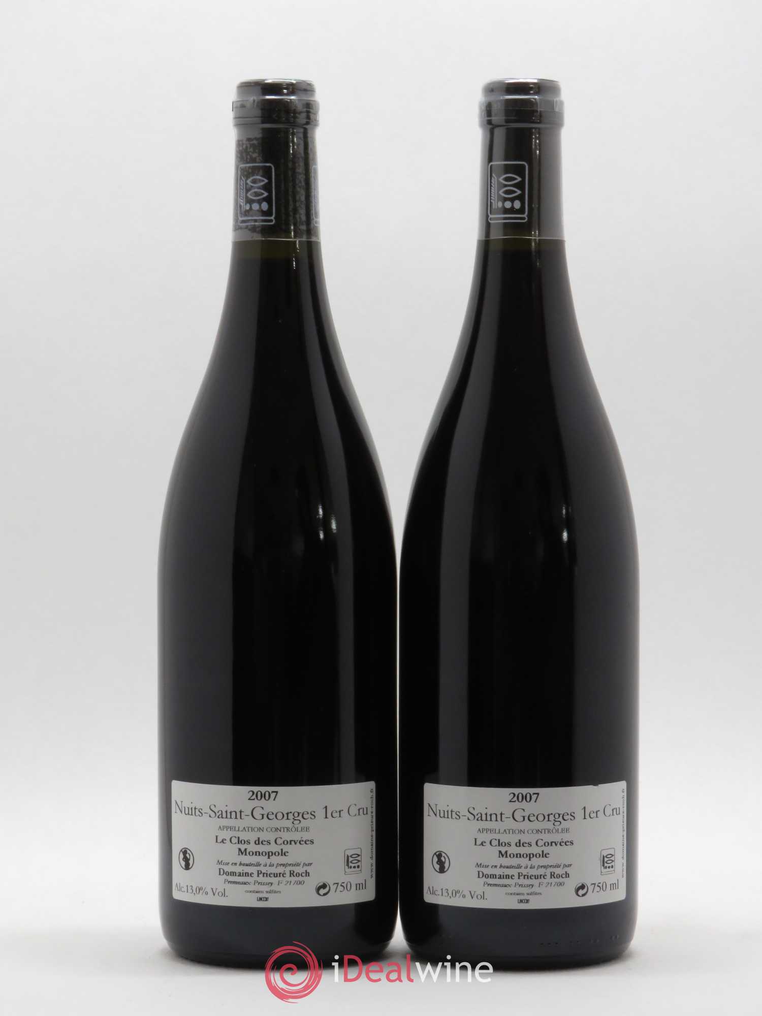 Nuits-Saint-Georges 1er Cru Le Clos des Corvées Prieuré Roch 2007 - Lot de 2 bouteilles - 1