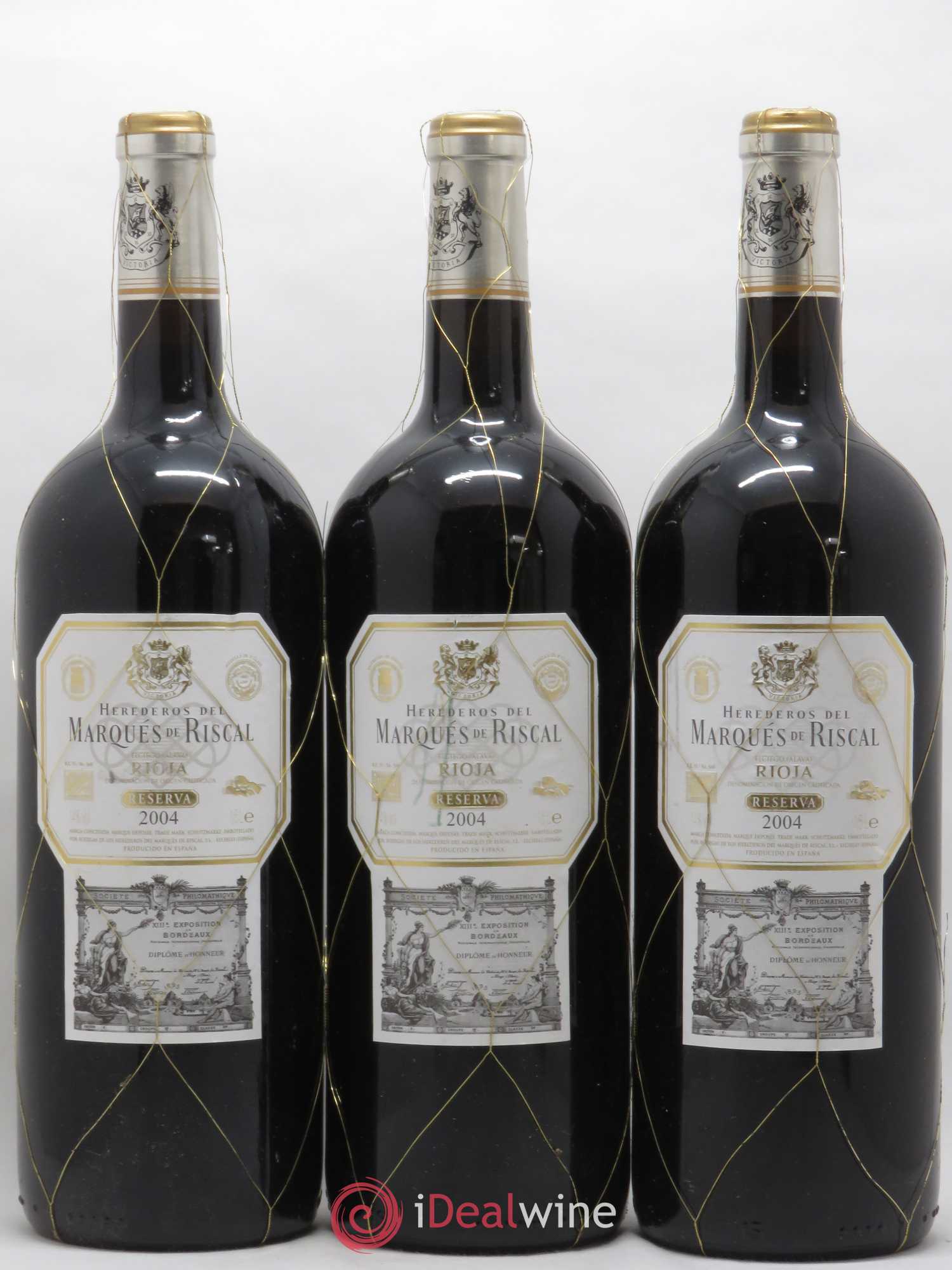 Rioja DOCA Reserva Marqués de Riscal 2004 - Lot of 3 magnums - 0