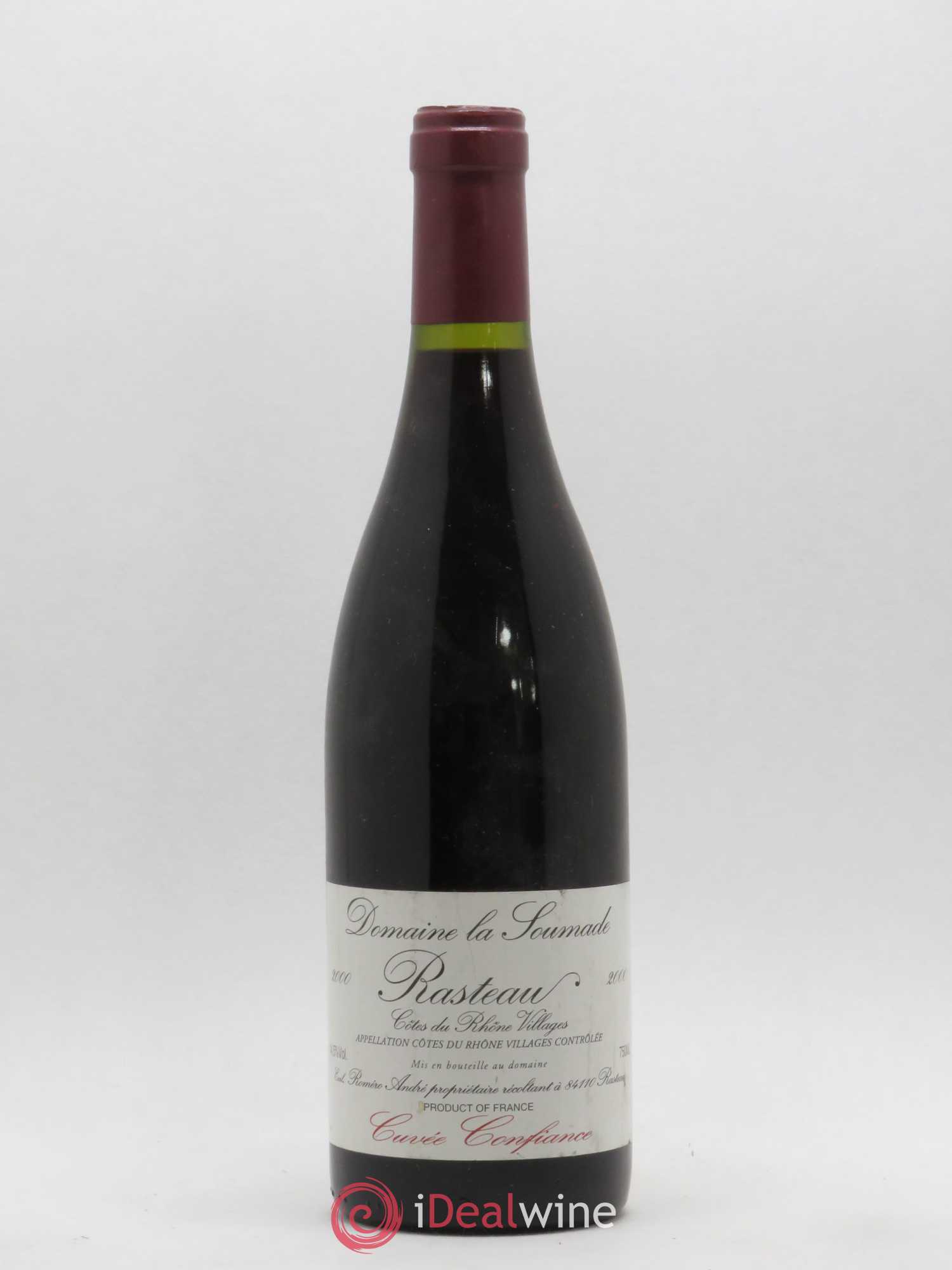 Rasteau Cuvée Confiance La Soumade (Domaine) 2000 - Posten von 1 Flasche - 0