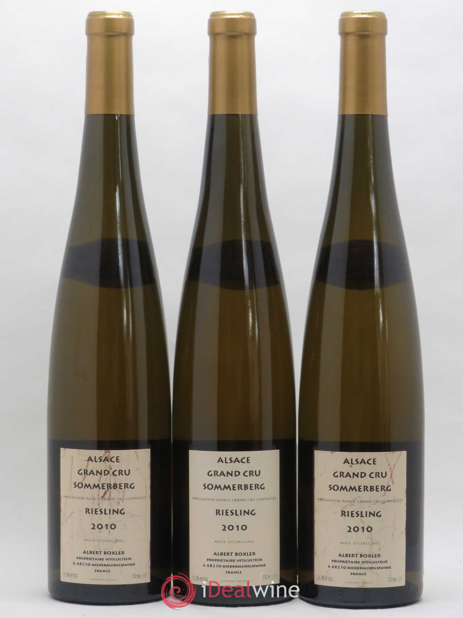 Alsace Riesling Grand Cru Sommerberg Albert Boxler 2010 - Lot de 3 bouteilles - 1