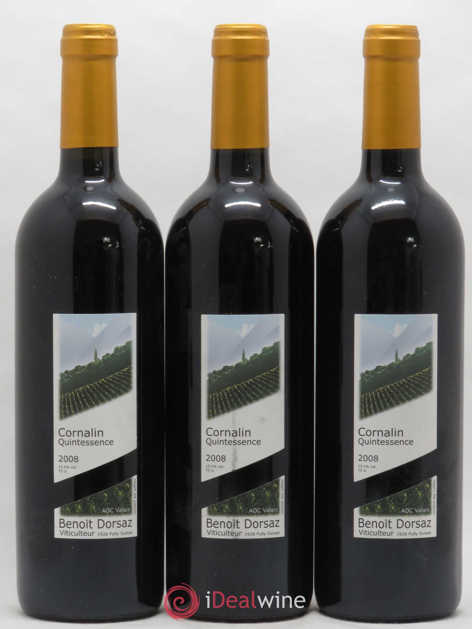 Valais Cornalin Quintescence Benoit Dorsaz 2008 - Posten von 3 Flaschen - 0
