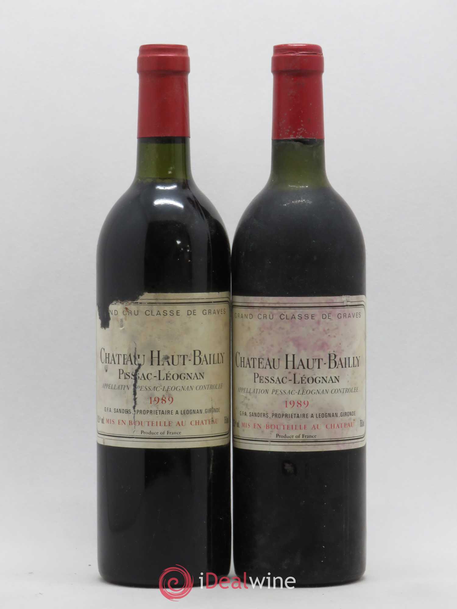 Château Haut-Bailly Cru Classé de Graves 1989 - Lot de 2 bouteilles - 0