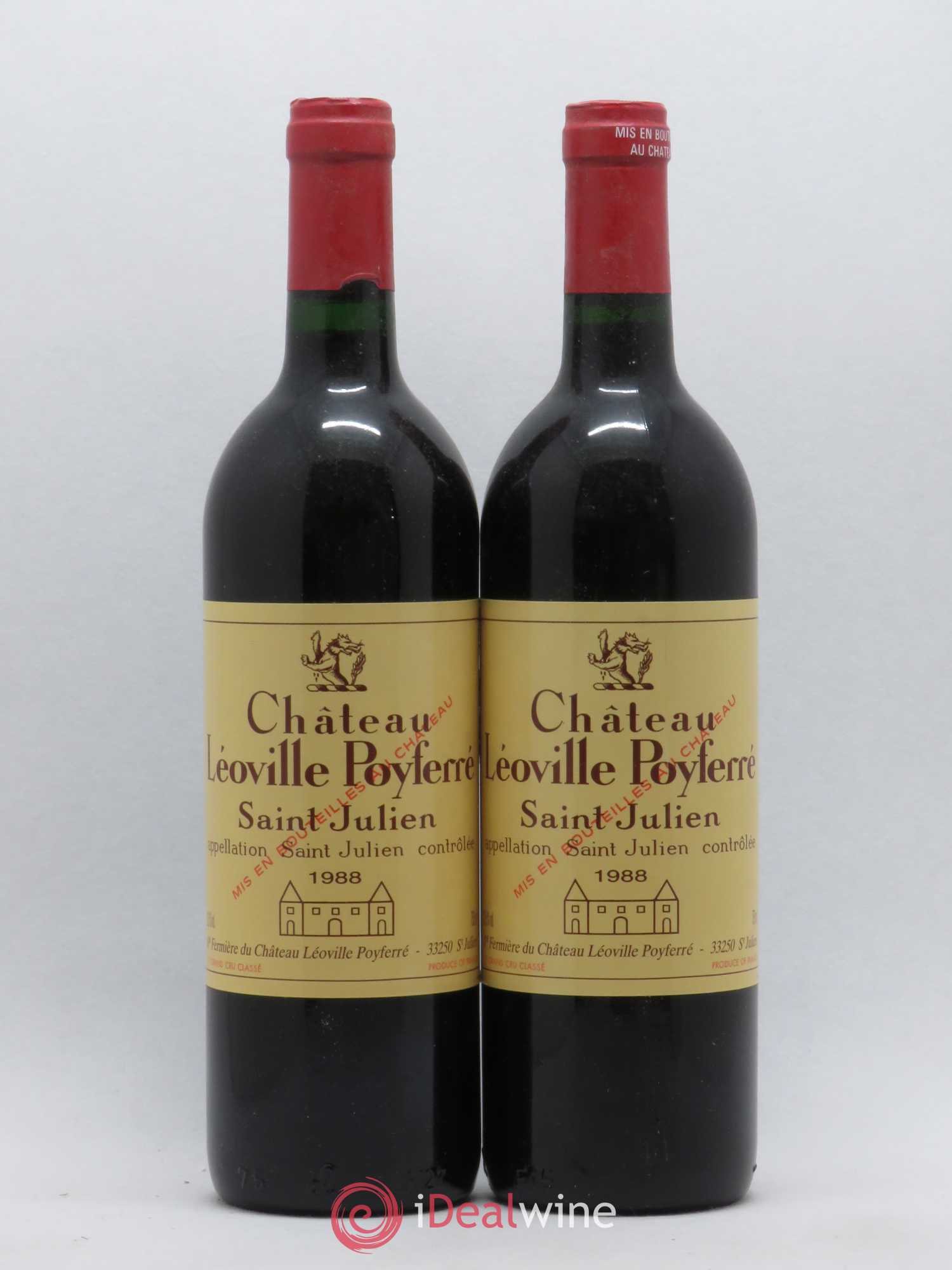 Château Léoville Poyferré 2ème Grand Cru Classé 1988 - Lot de 2 bouteilles - 0