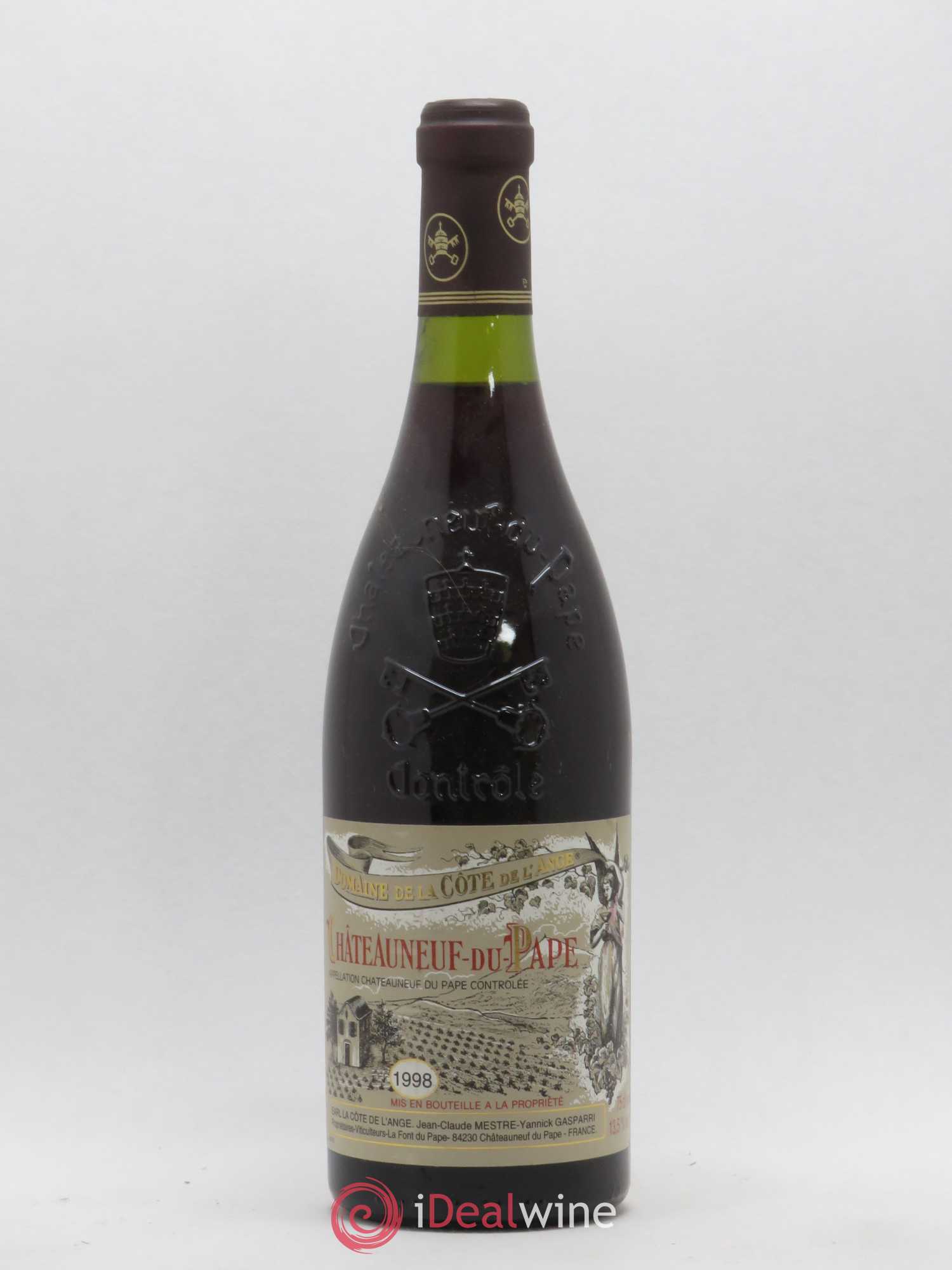 Châteauneuf-du-Pape Domaine de la Côte de L'Ange 1998 - Posten von 1 Flasche - 0