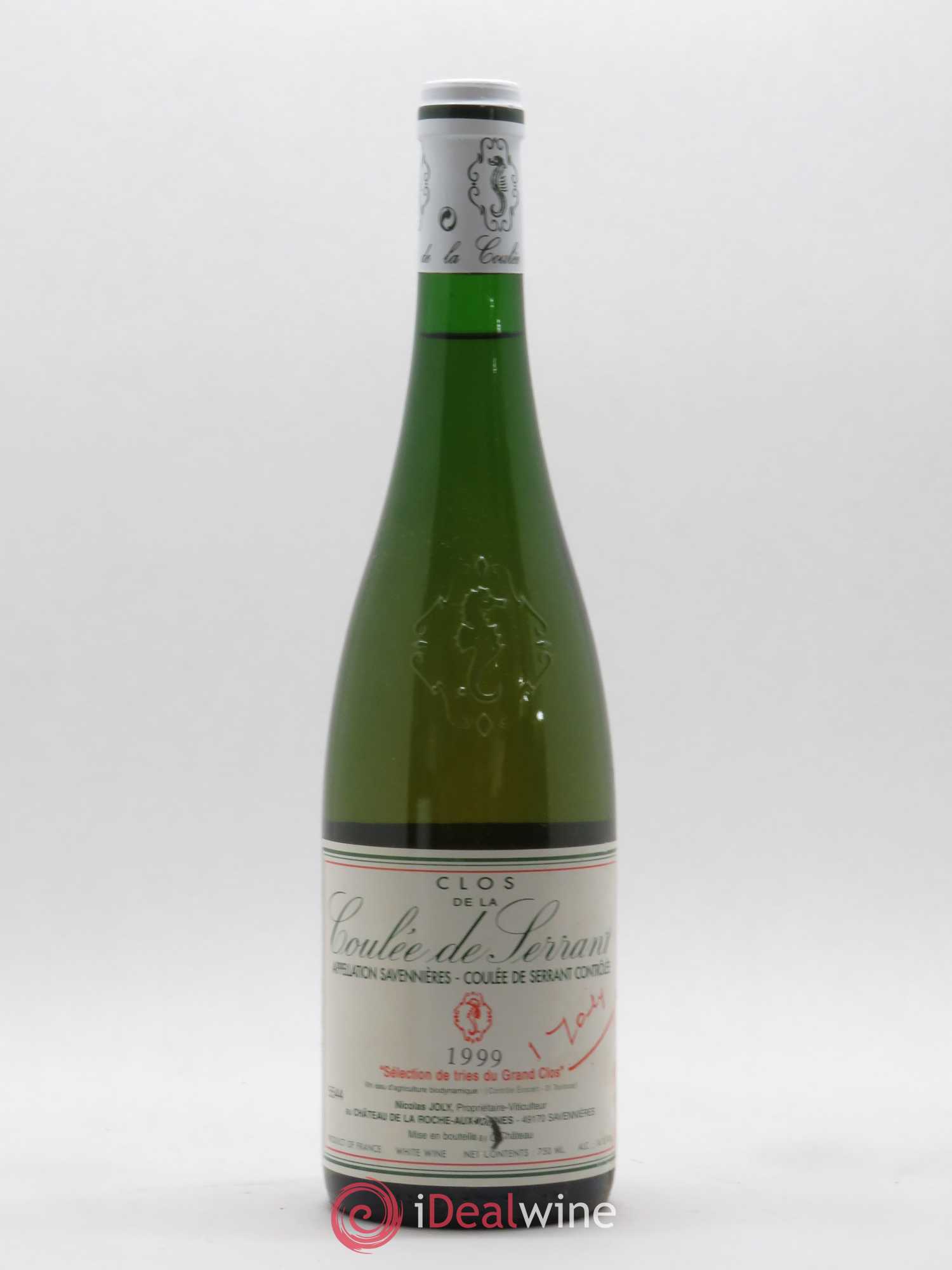 Savennières Clos de la Coulée de Serrant Vignobles de la Coulée de Serrant - Nicolas Joly Selection de tries du Grand Clos 1999 - Posten von 1 Flasche - 0