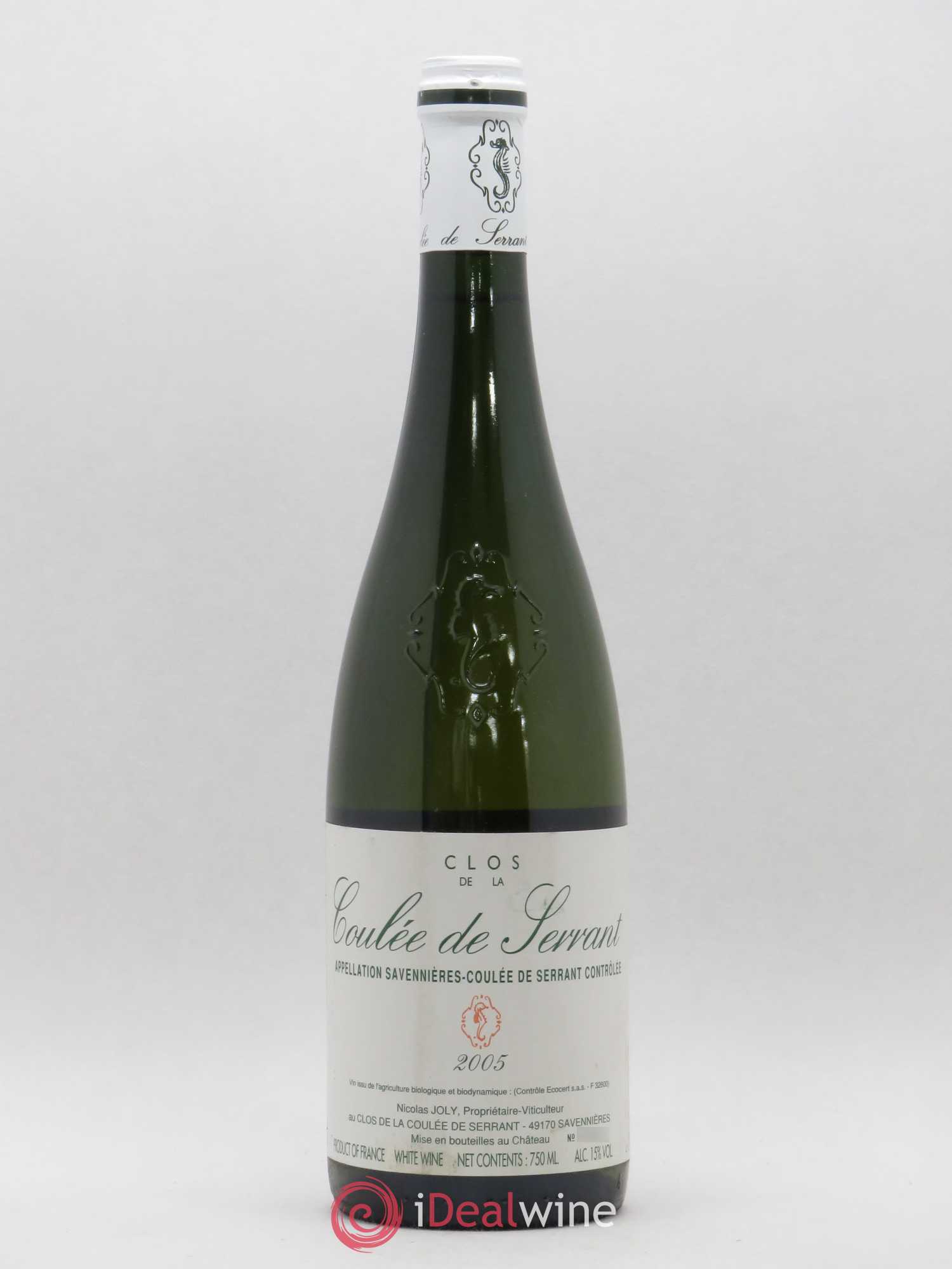 Savennières Clos de la Coulée de Serrant Vignobles de la Coulée de Serrant - Nicolas Joly 2005 - Lot de 1 bouteille - 0