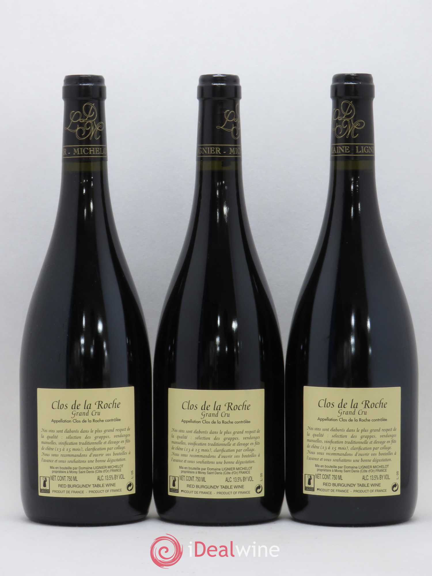 Clos de la Roche Grand Cru Lignier-Michelot (Domaine) 2005 - Lot de 3 bouteilles - 1