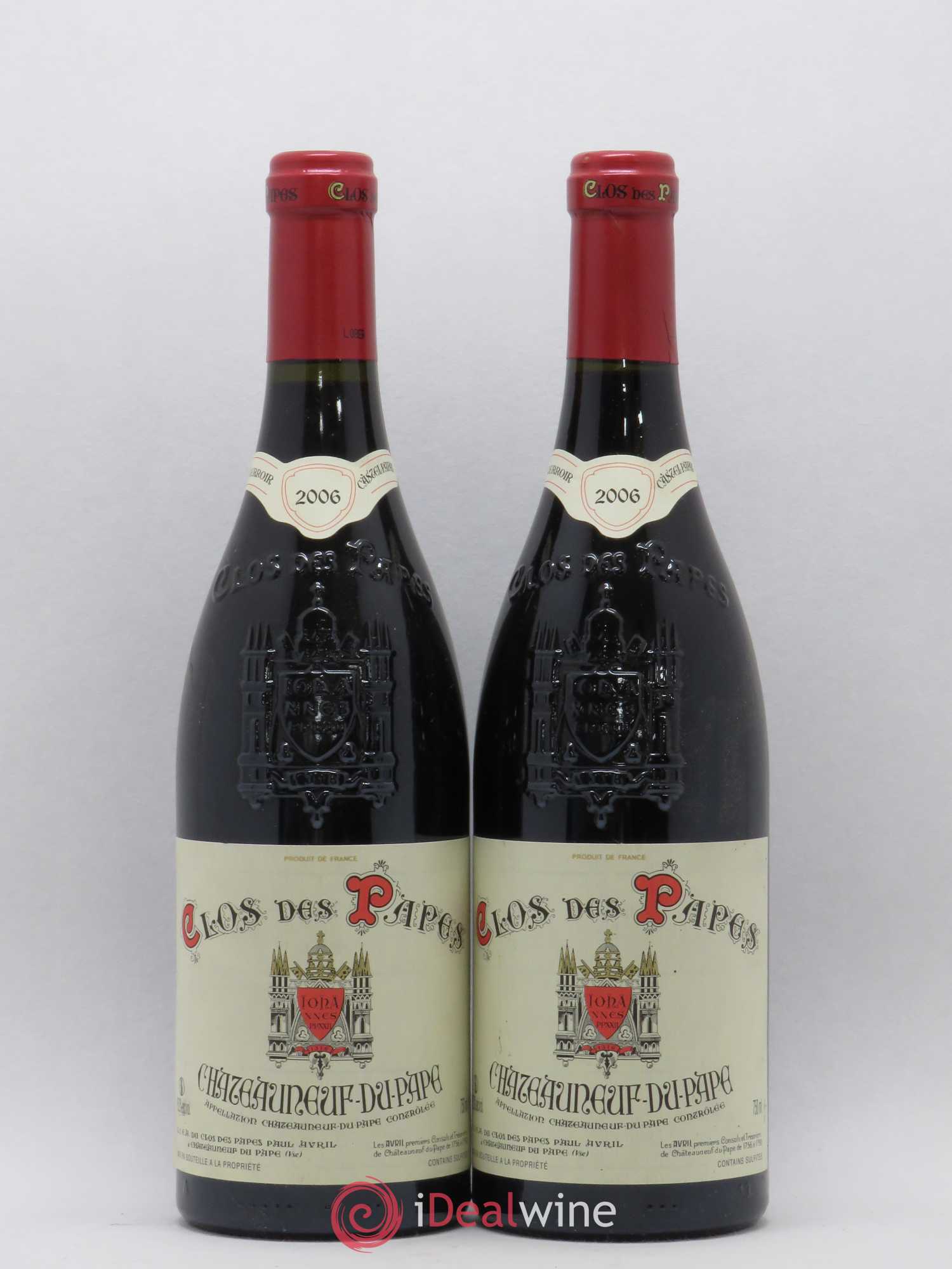 Châteauneuf-du-Pape Clos des Papes - Paul Avril 2006 - Lot de 2 bouteilles - 0