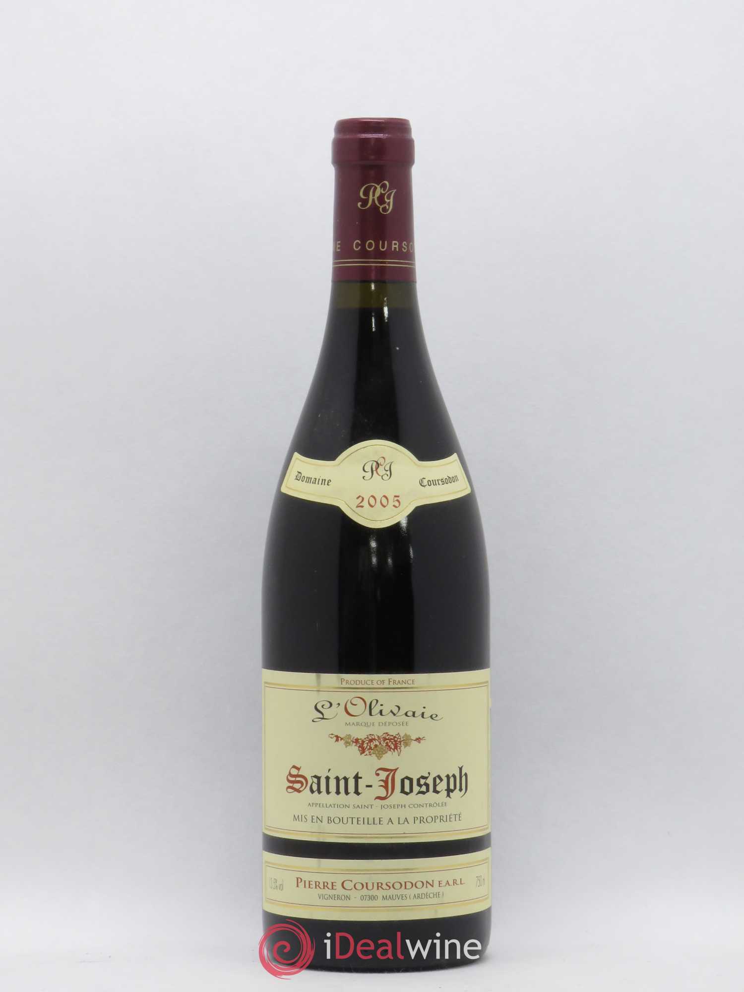 Saint-Joseph L'Olivaie Pierre et Jérôme Coursodon 2005 - Lot de 1 bouteille - 0
