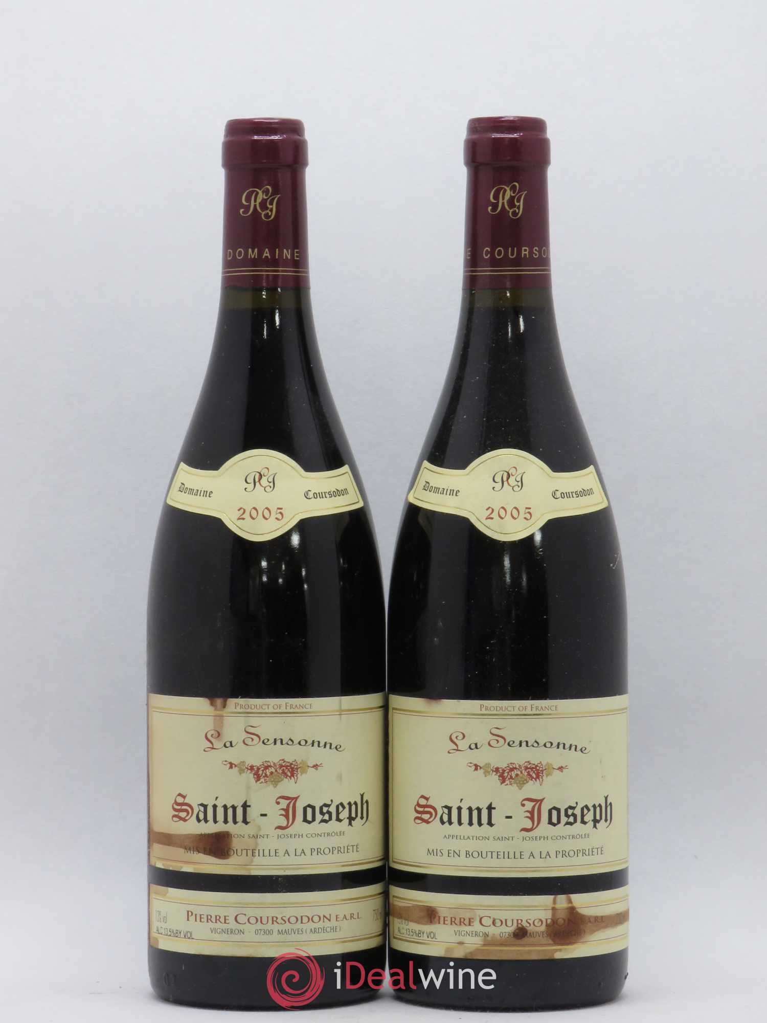 Saint-Joseph La Sensonne Pierre et Jérôme Coursodon 2005 - Lot de 2 bouteilles - 0