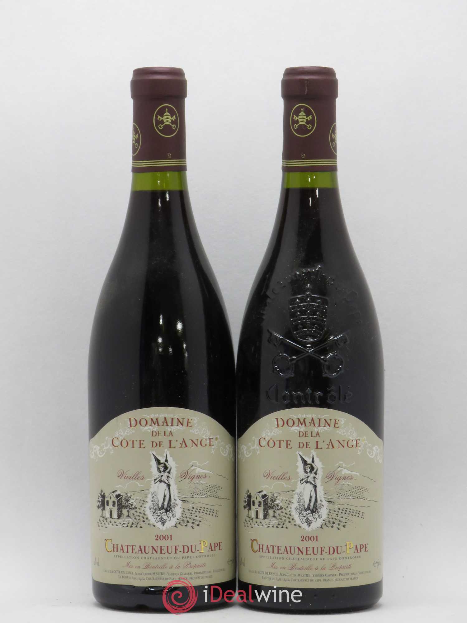 Châteauneuf-du-Pape Vieilles vignes Côte de l'Ange 2001 - Posten von 2 Flaschen - 0