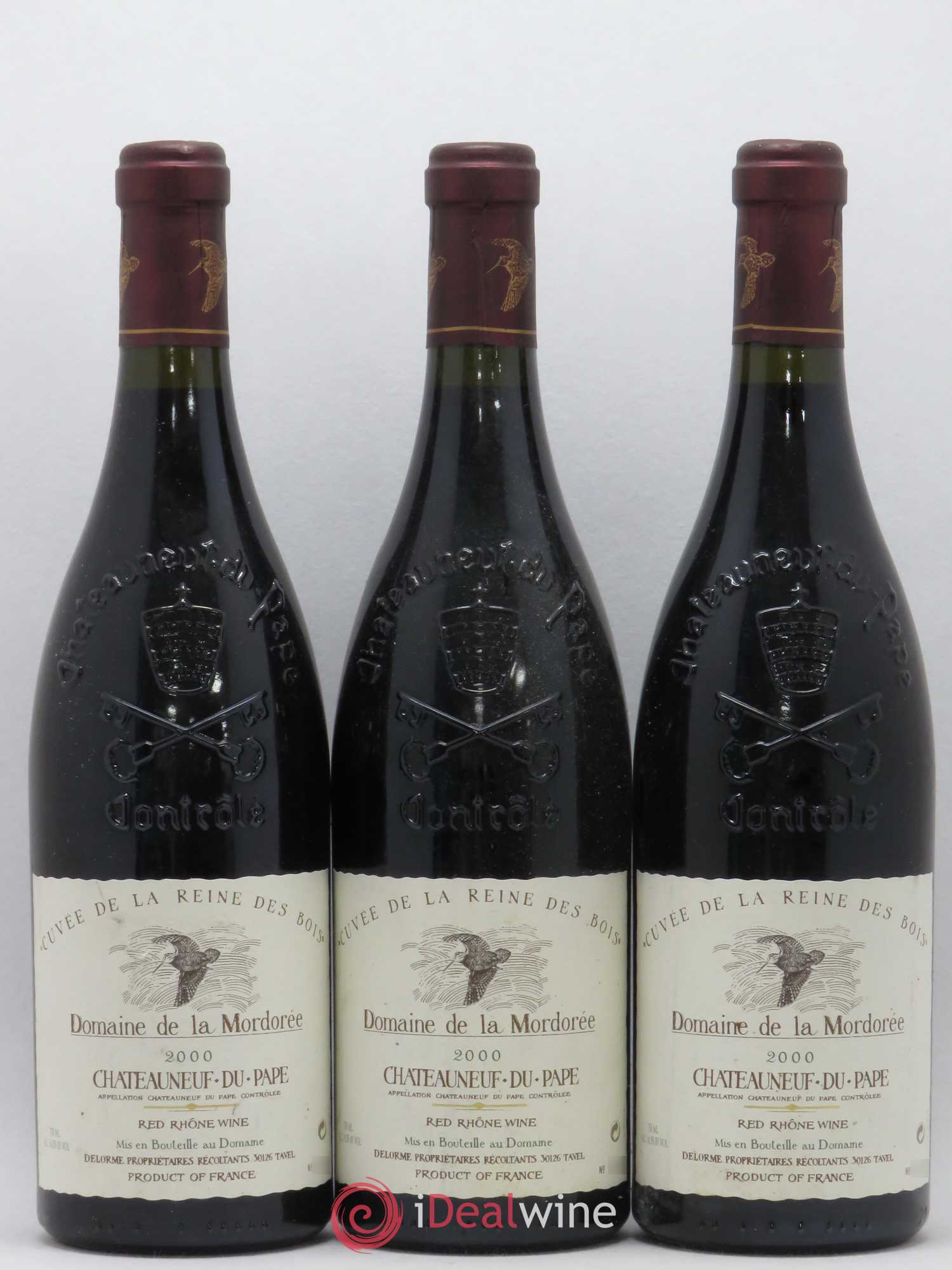 Châteauneuf-du-Pape Cuvée de la Reine des Bois La Mordorée (Domaine de) 2000 - Lot de 3 bouteilles - 0