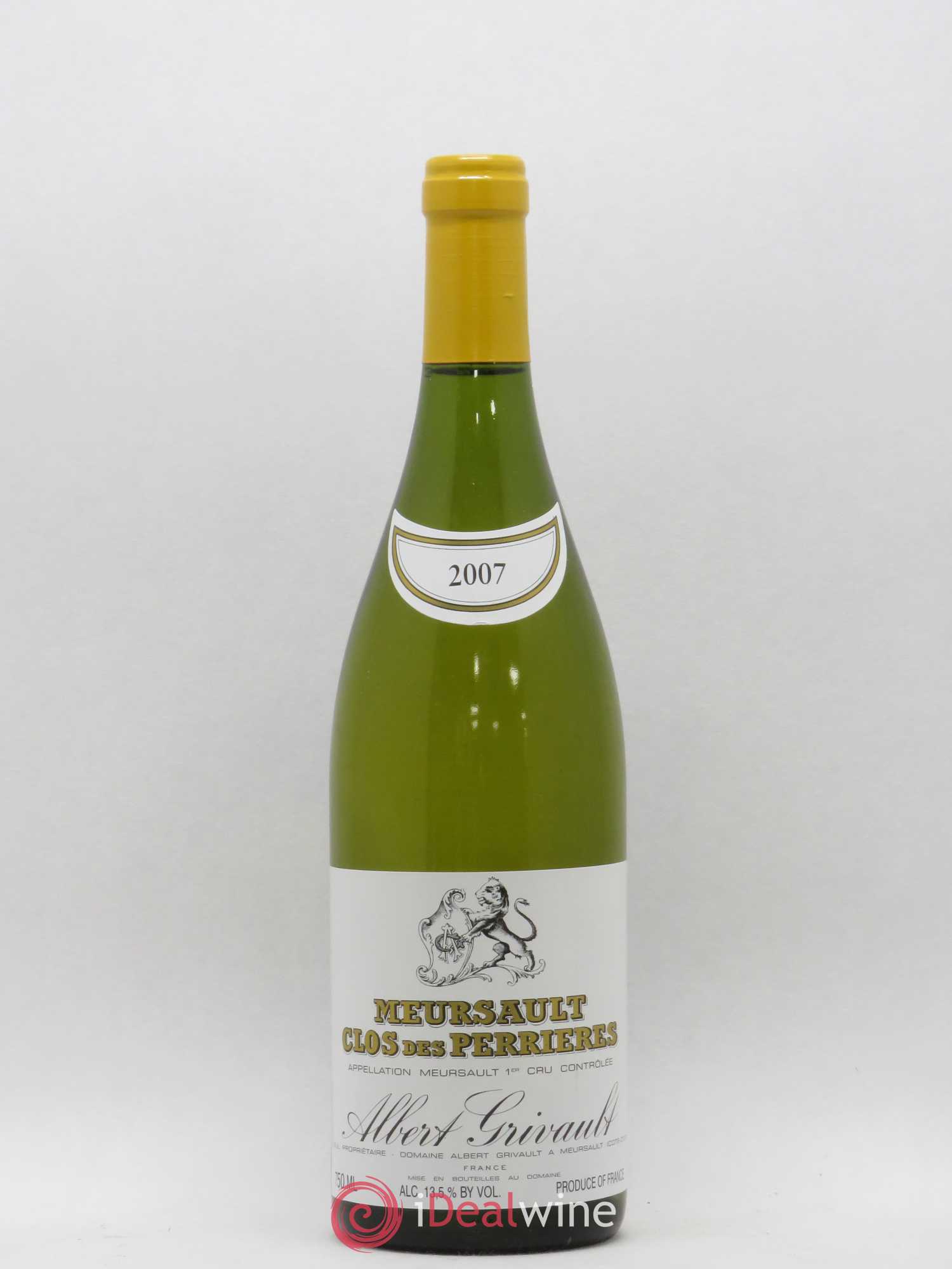 Meursault 1er Cru Clos des Perrières Monopole Albert Grivault 2007 - Lot de 1 bouteille - 0