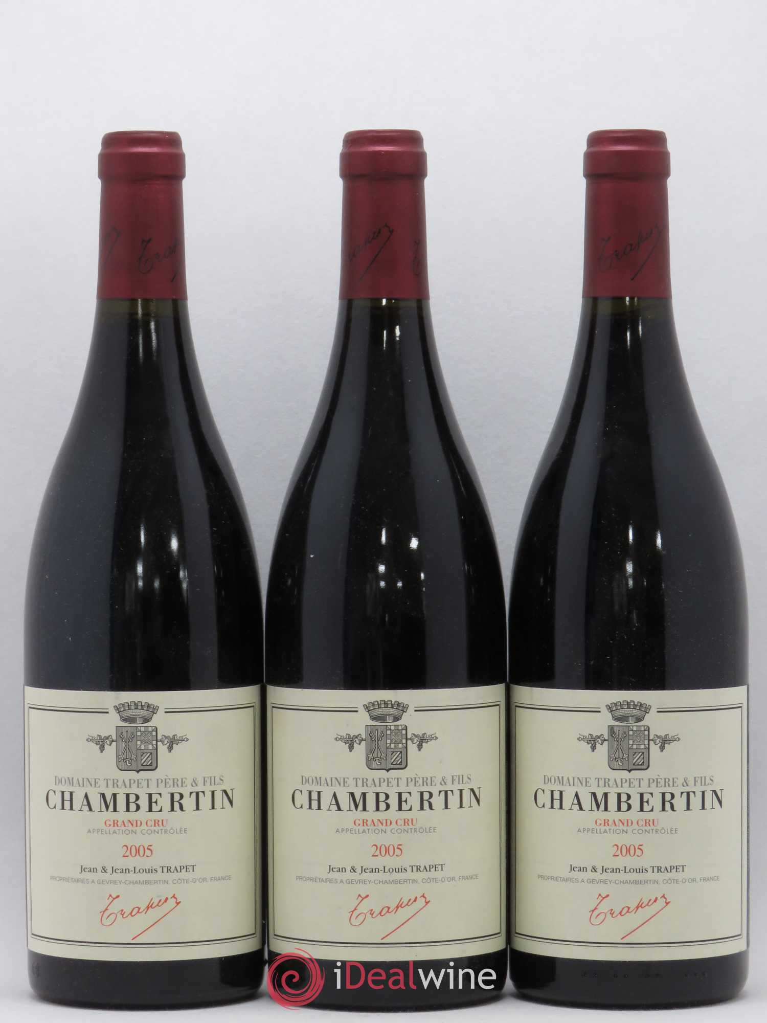 Chambertin Grand Cru Domaine Trapet 2005 - Lot de 3 bouteilles - 0