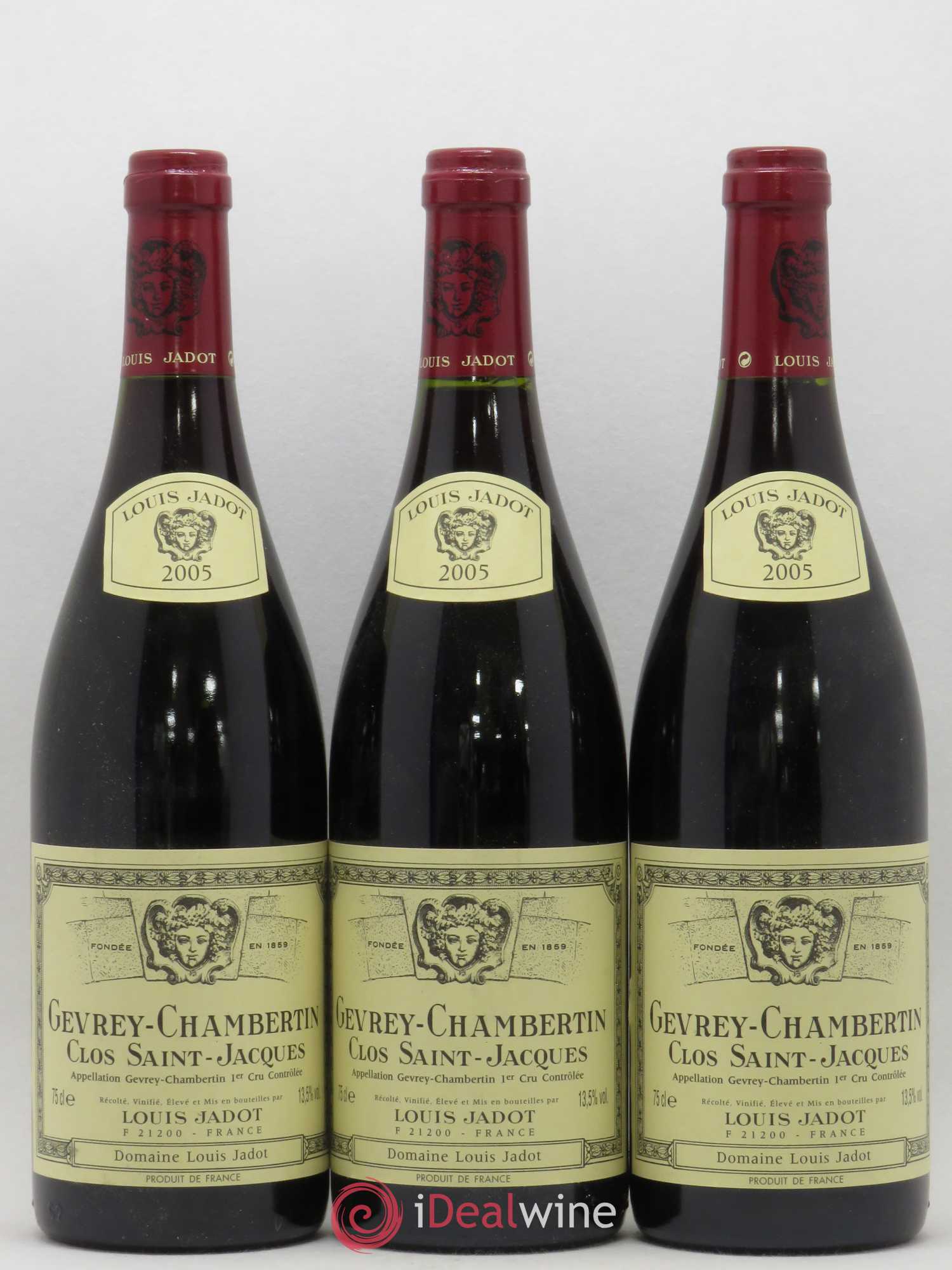 Gevrey-Chambertin 1er Cru Clos Saint-Jacques Louis Jadot (Domaine) 2005 - Lot de 3 bouteilles - 0