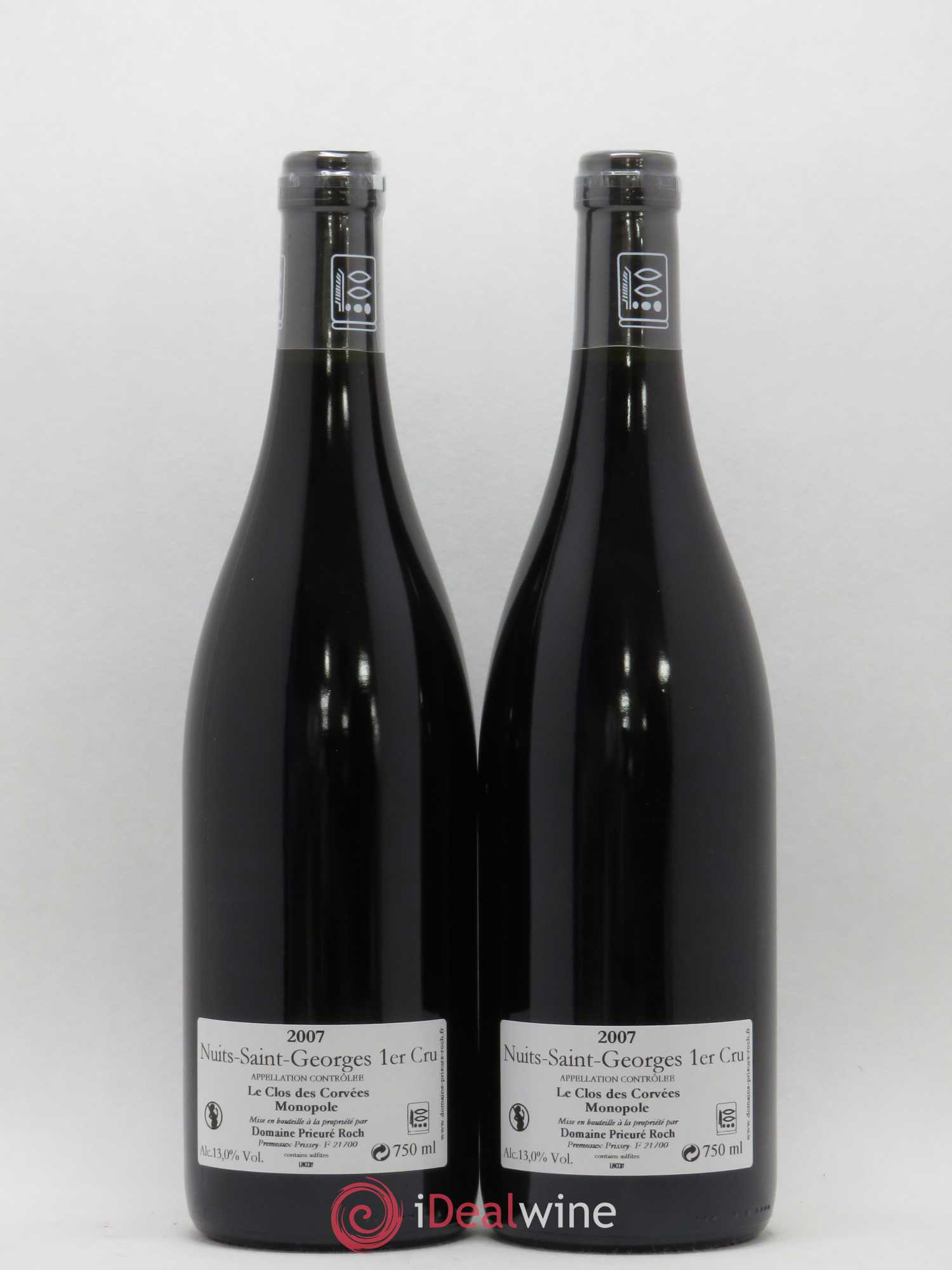 Nuits-Saint-Georges 1er Cru Le Clos des Corvées Prieuré Roch 2007 - Lot de 2 bouteilles - 1