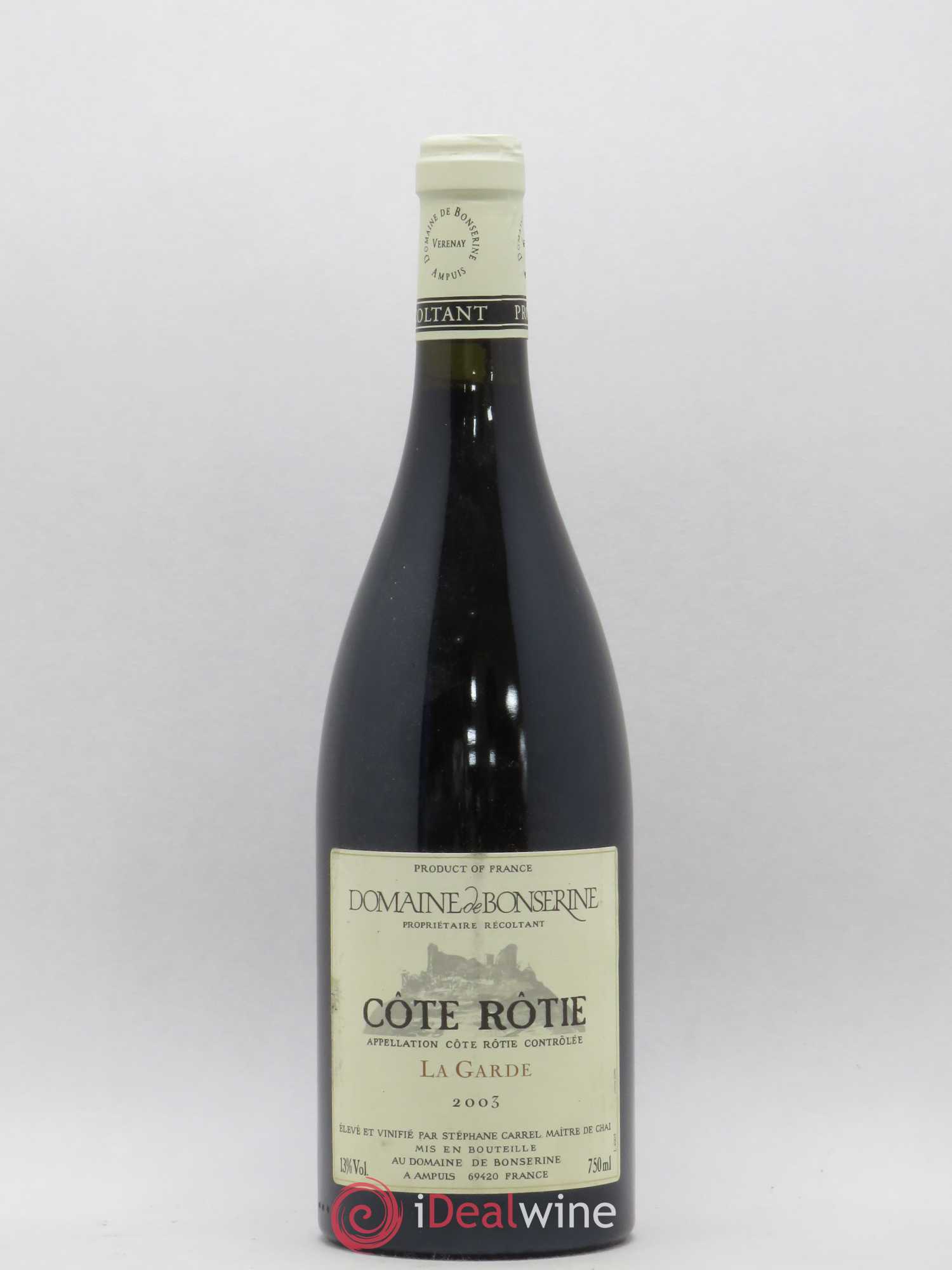 Côte-Rôtie La Garde Bonserine (Domaine de) 2003 - Lot de 1 bouteille - 0