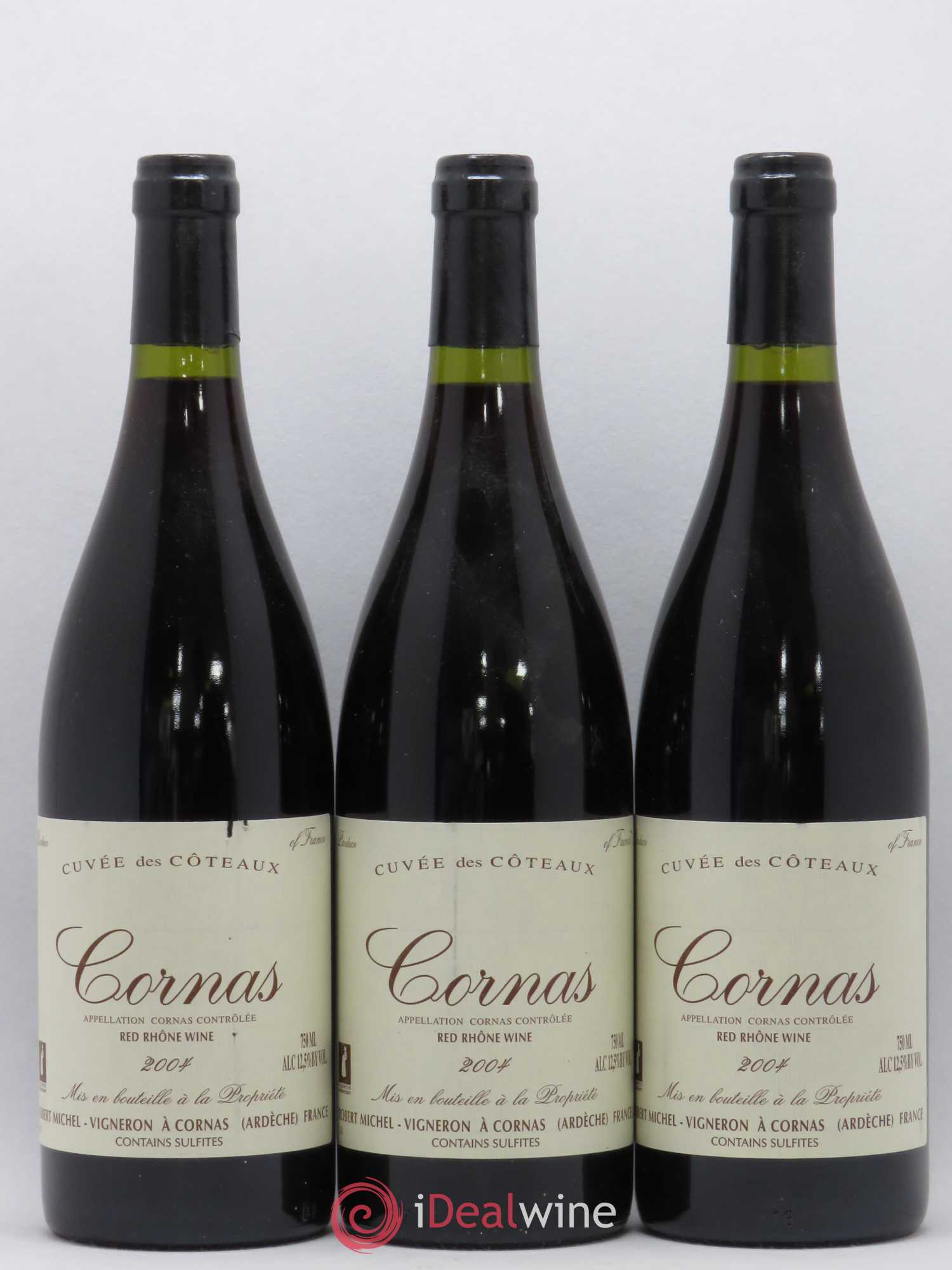 Cornas Cuvée des Coteaux Robert Michel 2004 - Lot de 3 bouteilles - 0
