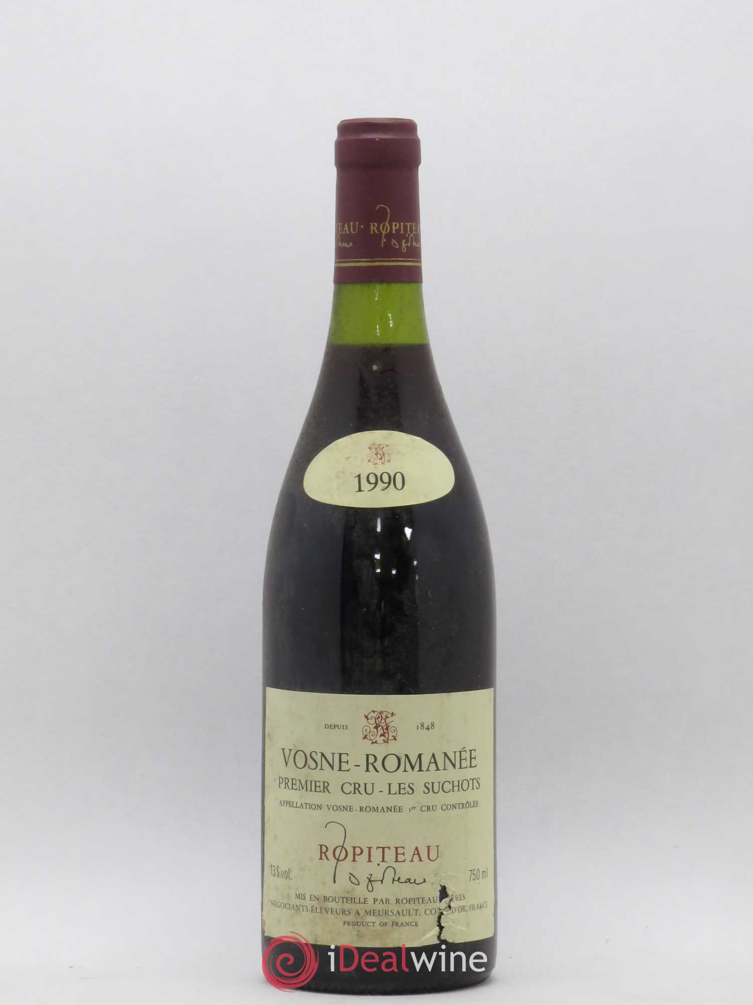 Vosne-Romanée 1er Cru Les Suchots Ropiteau 1990 - Lot de 1 bouteille - 0