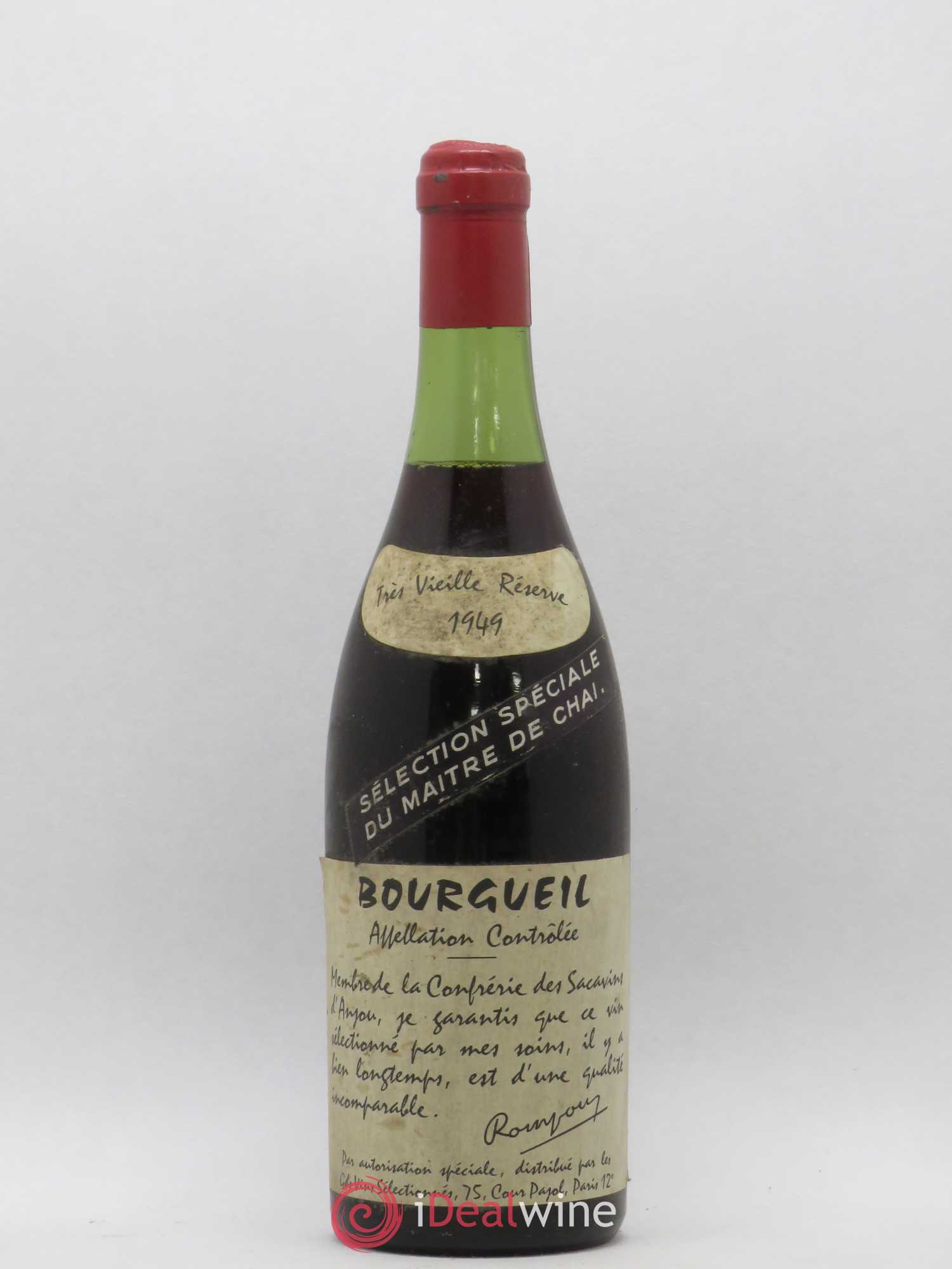 Bourgueil Très vieilles réserve Sacavins 1949 - Lot de 1 bouteille - 0