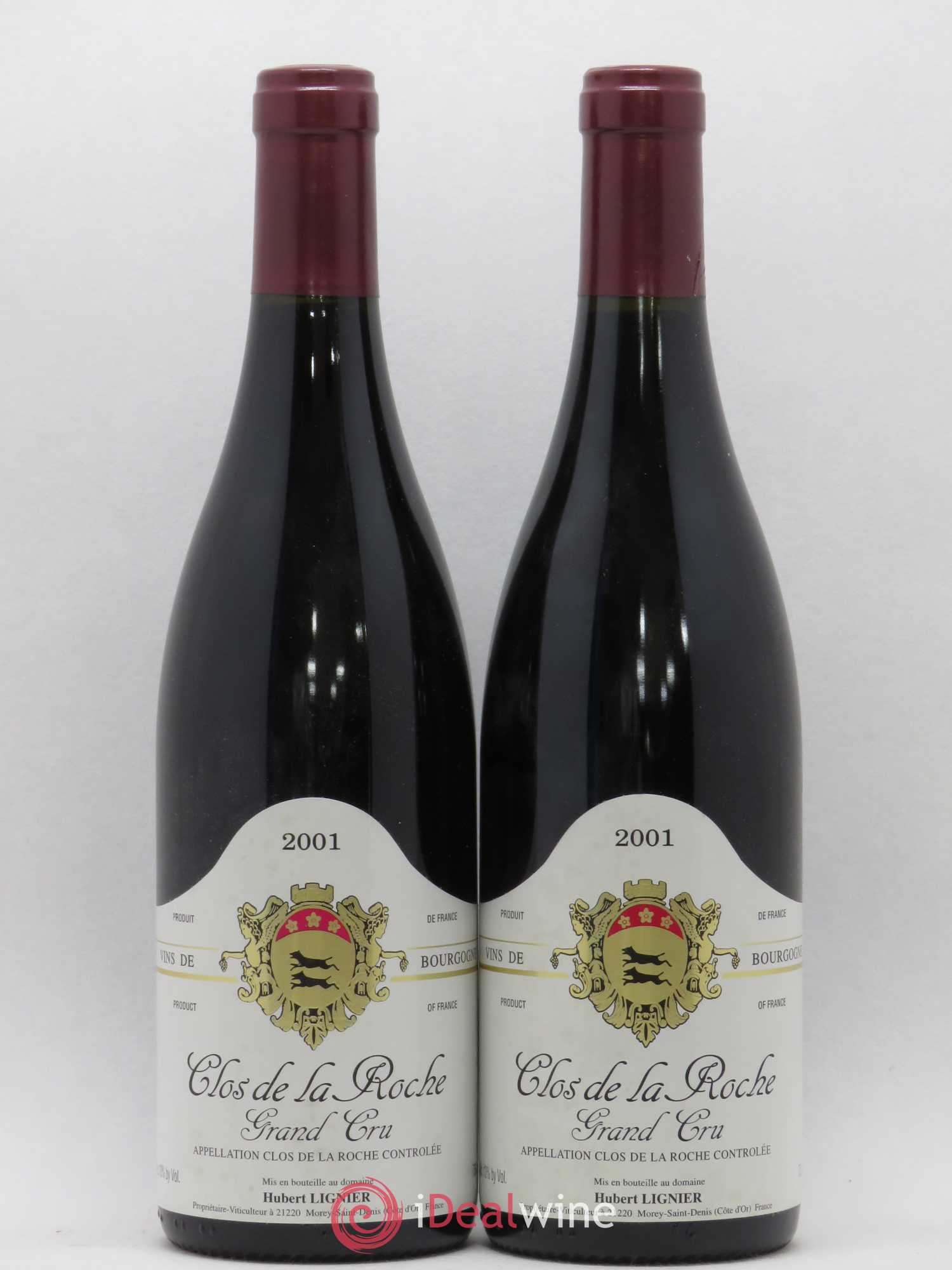 Clos de la Roche Grand Cru Hubert Lignier (Domaine) 2001 - Lot de 2 bouteilles - 0