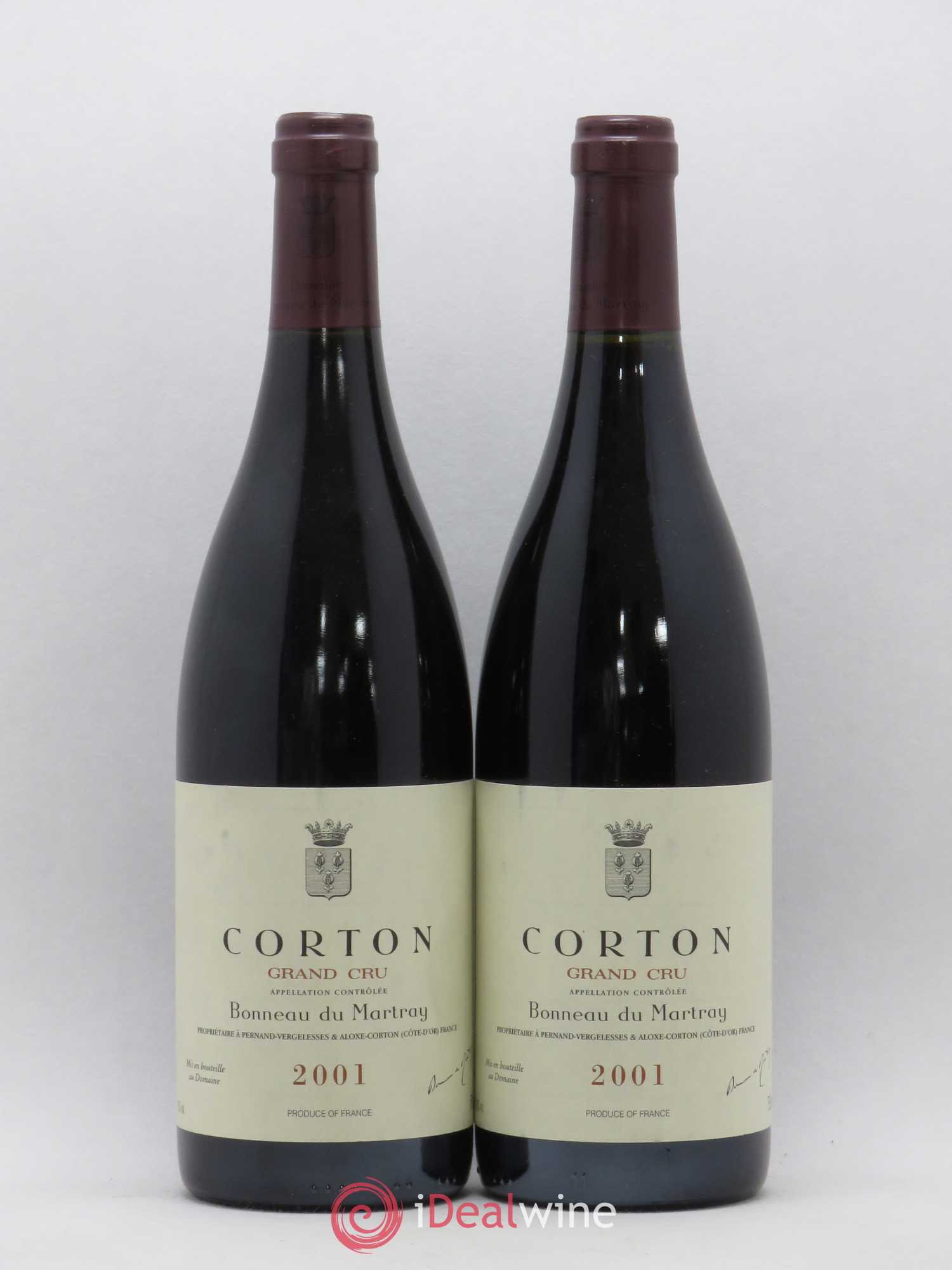 Corton Grand Cru Bonneau du Martray (Domaine) 2001 - Lot de 2 bouteilles - 0