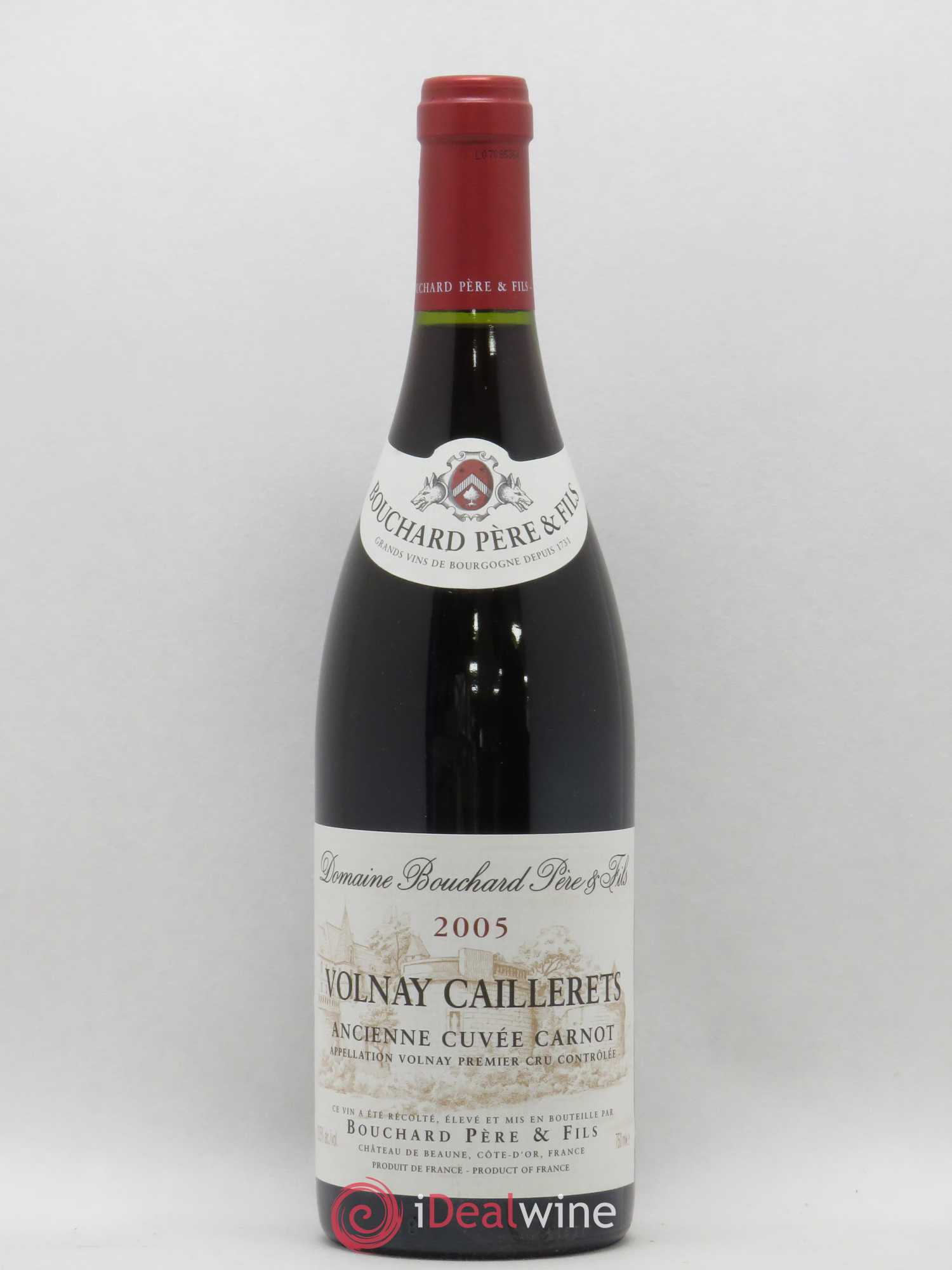 Volnay 1er Cru Caillerets - Ancienne Cuvée Carnot Bouchard Père & Fils 2005 - Lot de 1 bouteille - 0