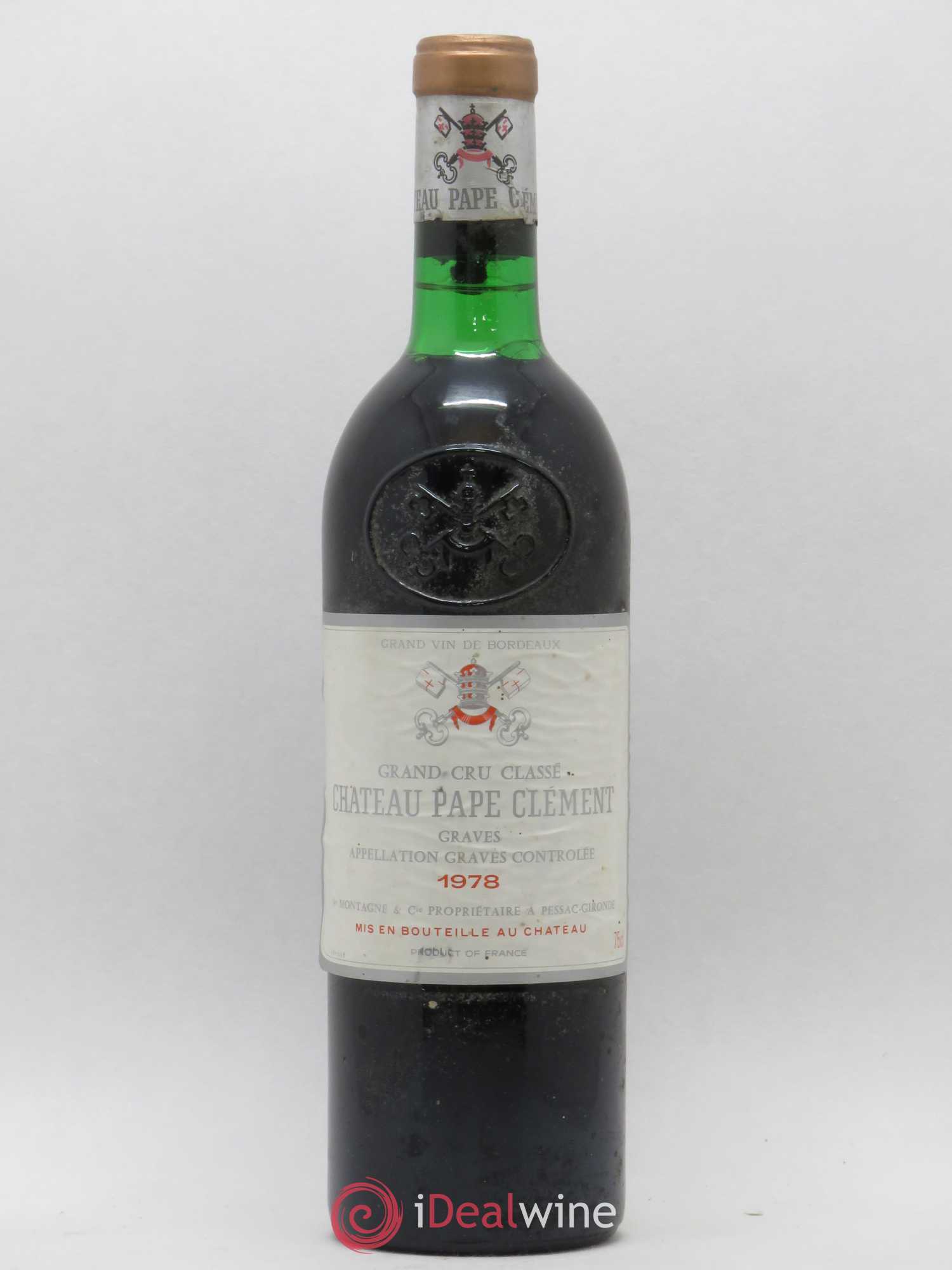 Château Pape Clément Cru Classé de Graves 1978 - Lot de 1 bouteille - 0