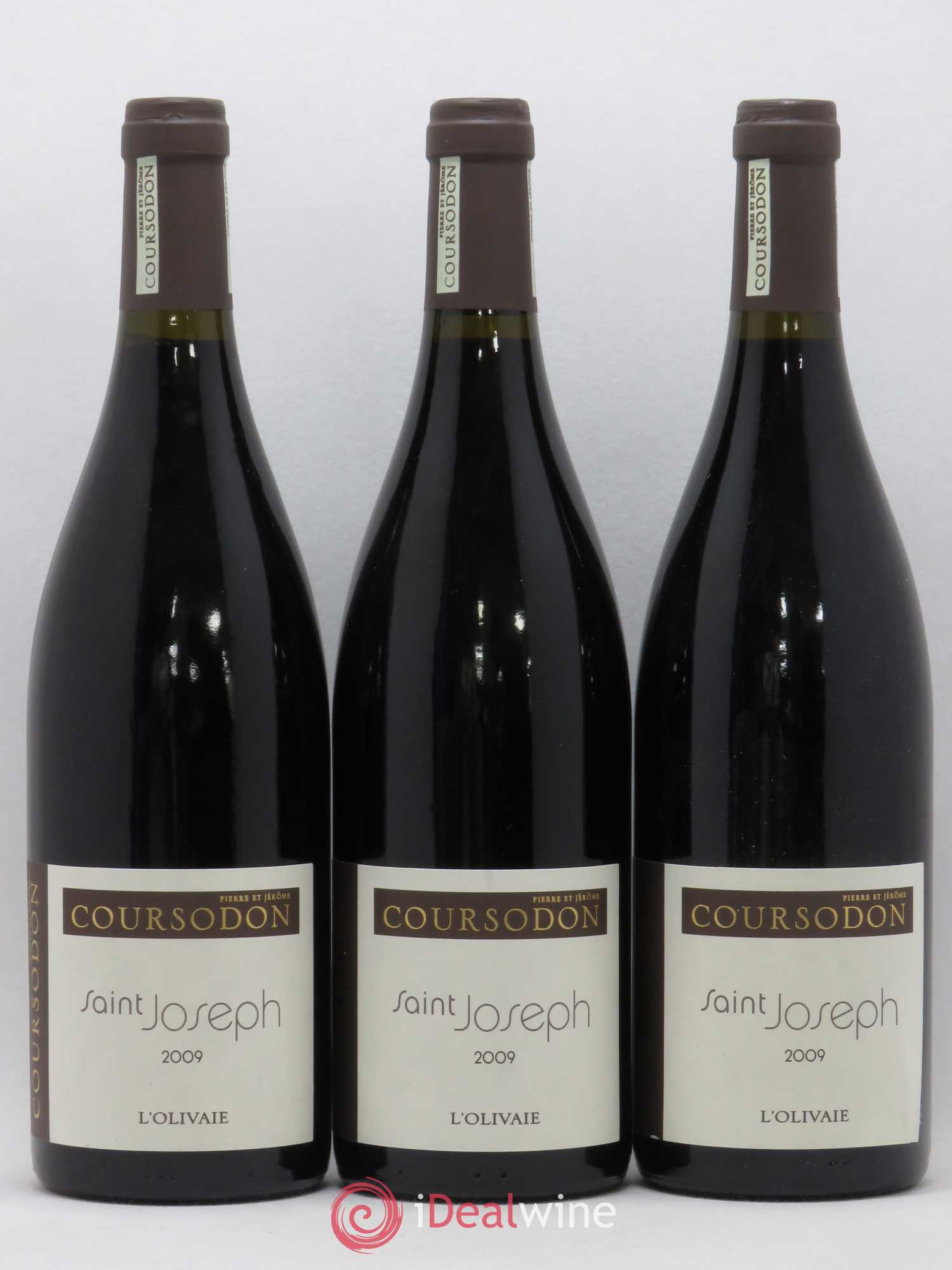 Saint-Joseph L'Olivaie Pierre et Jérôme Coursodon 2009 - Lot de 3 bouteilles - 0