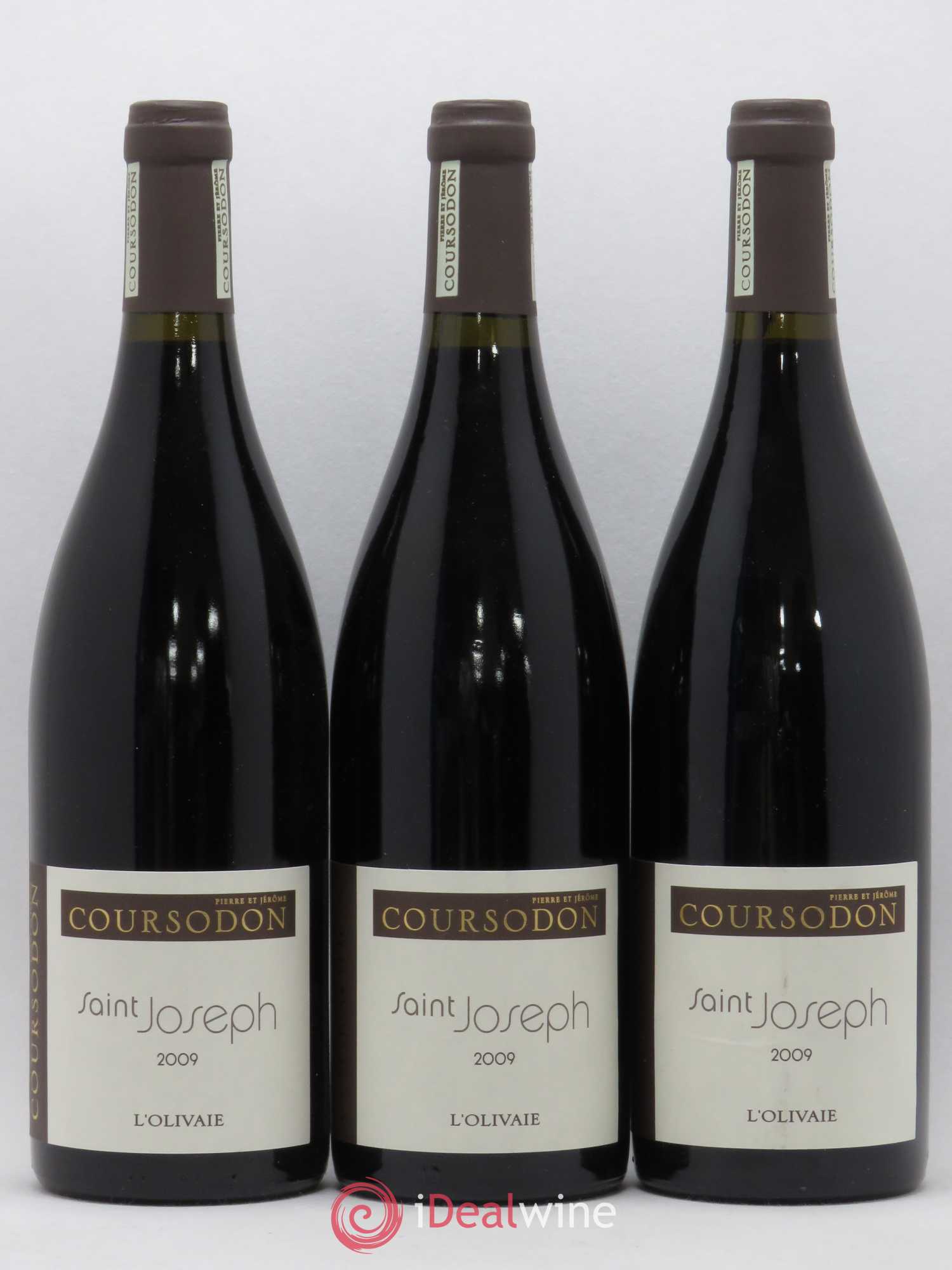 Saint-Joseph L'Olivaie Pierre et Jérôme Coursodon 2009 - Lot de 3 bouteilles - 0