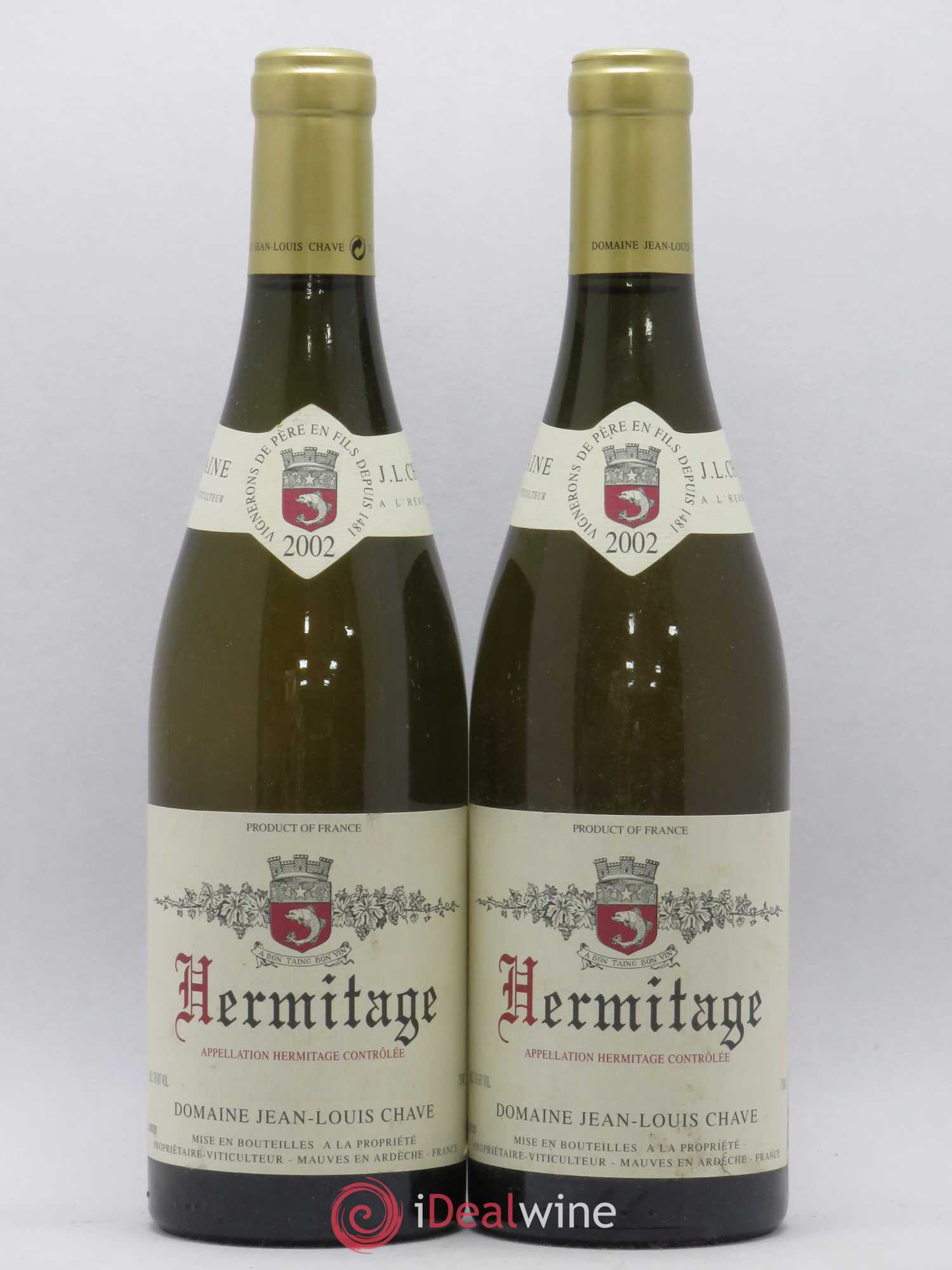 Hermitage Jean-Louis Chave 2002 - Lot de 2 bouteilles - 0