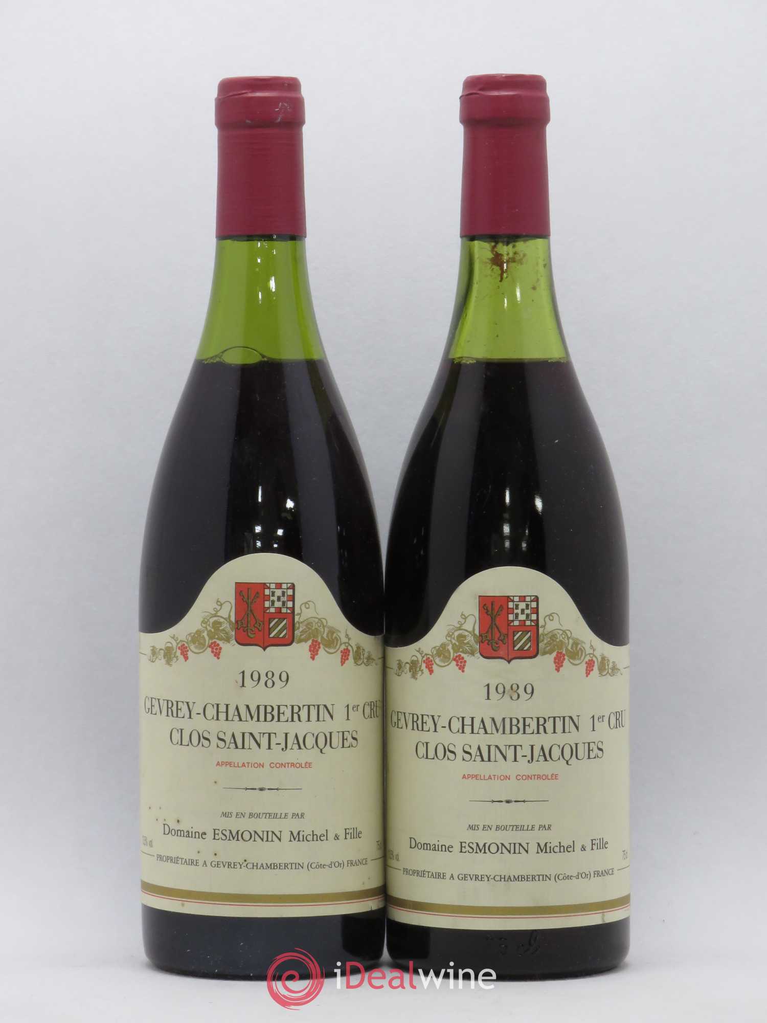 Gevrey-Chambertin 1er Cru Clos Saint Jacques Michel Esmonin 1989 - Posten von 2 Flaschen - 0
