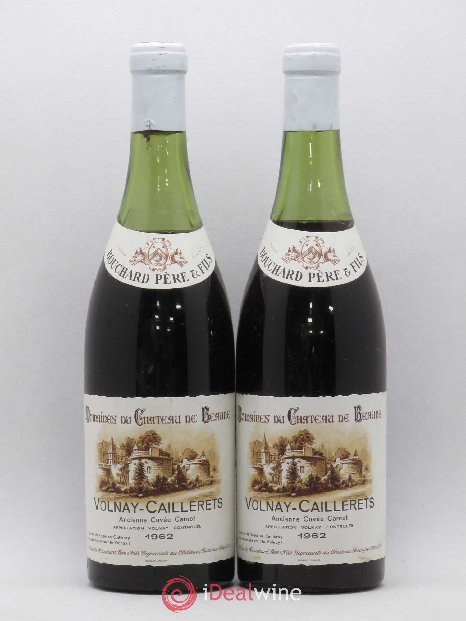 Volnay 1er Cru Caillerets - Ancienne Cuvée Carnot Bouchard Père & Fils 1962 - Lot de 2 bouteilles - 0