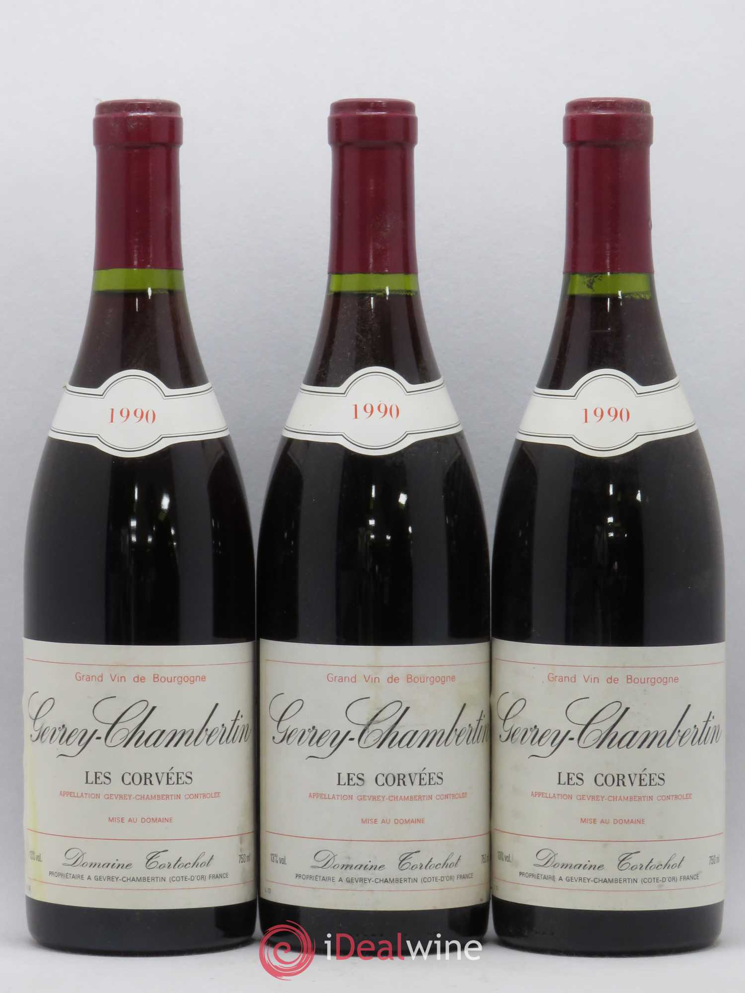 Gevrey-Chambertin Les Corvées Tortochot (Domaine) 1990 - Lot de 3 bouteilles - 0