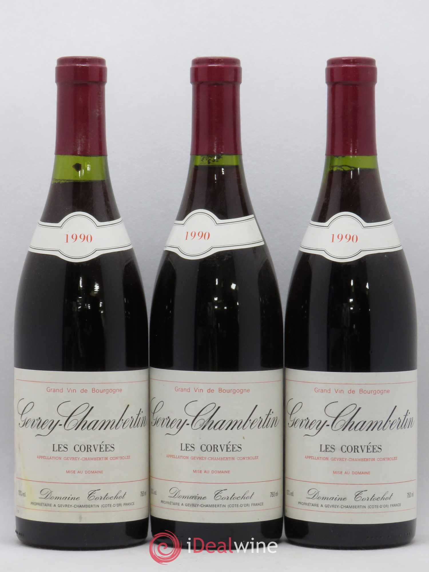 Gevrey-Chambertin Les Corvées Tortochot (Domaine) 1990 - Lot de 3 bouteilles - 0