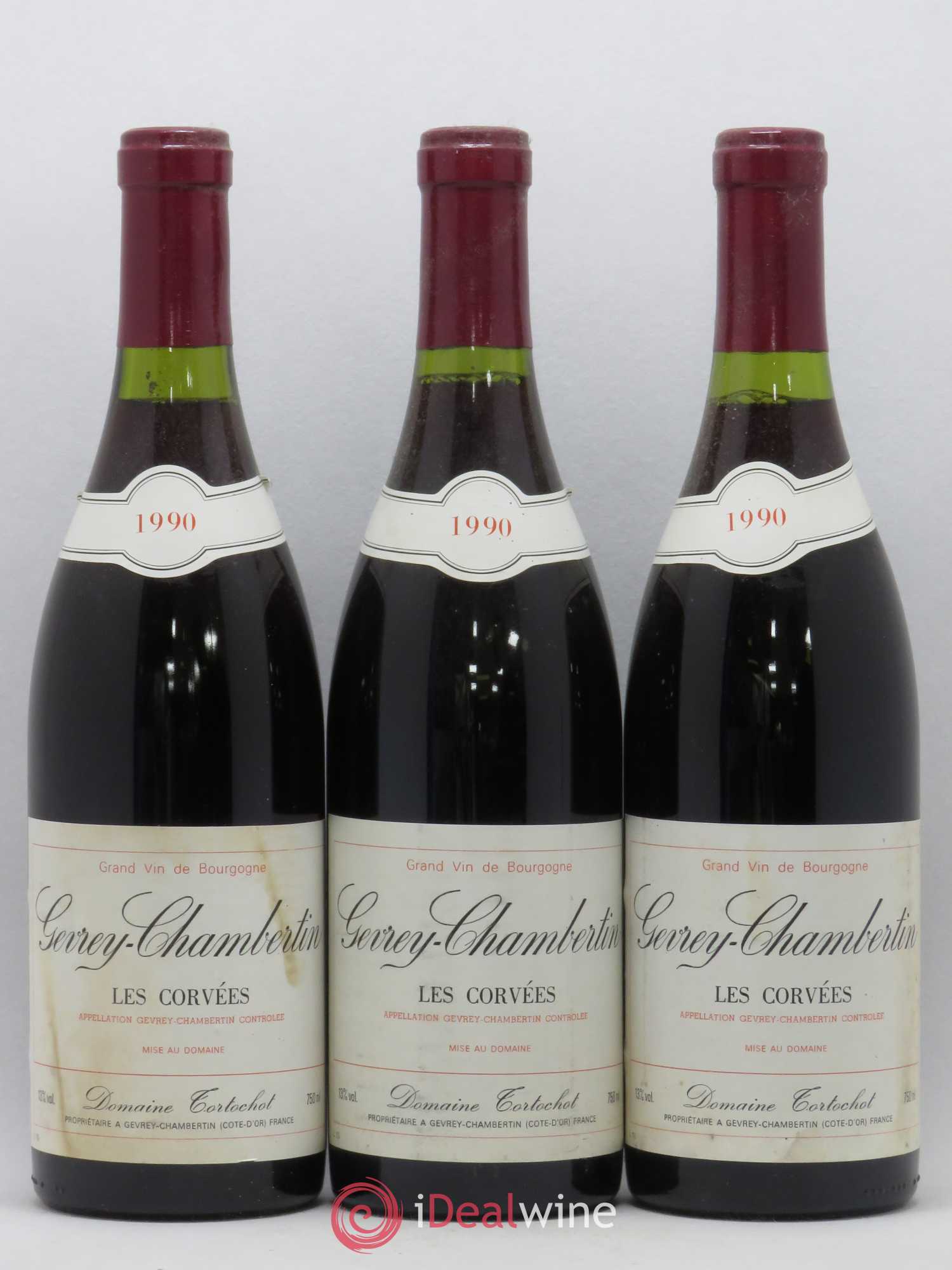 Gevrey-Chambertin Les Corvées Tortochot (Domaine) 1990 - Lot de 3 bouteilles - 0